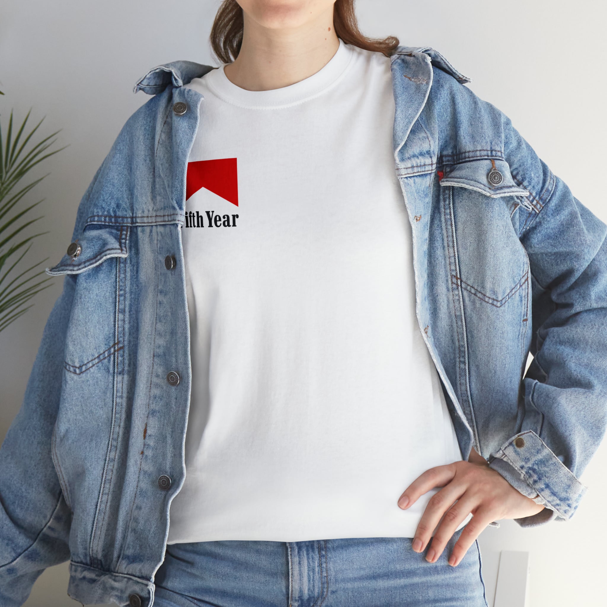 Fifth Year cigarette logo - Unisex Heavy Cotton Tee
