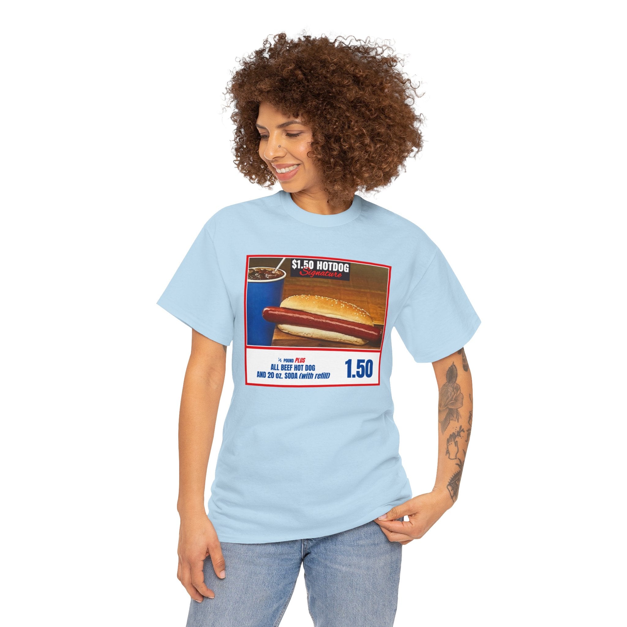 Costco Hotdog (no back quote) - Unisex Heavy Cotton Tee