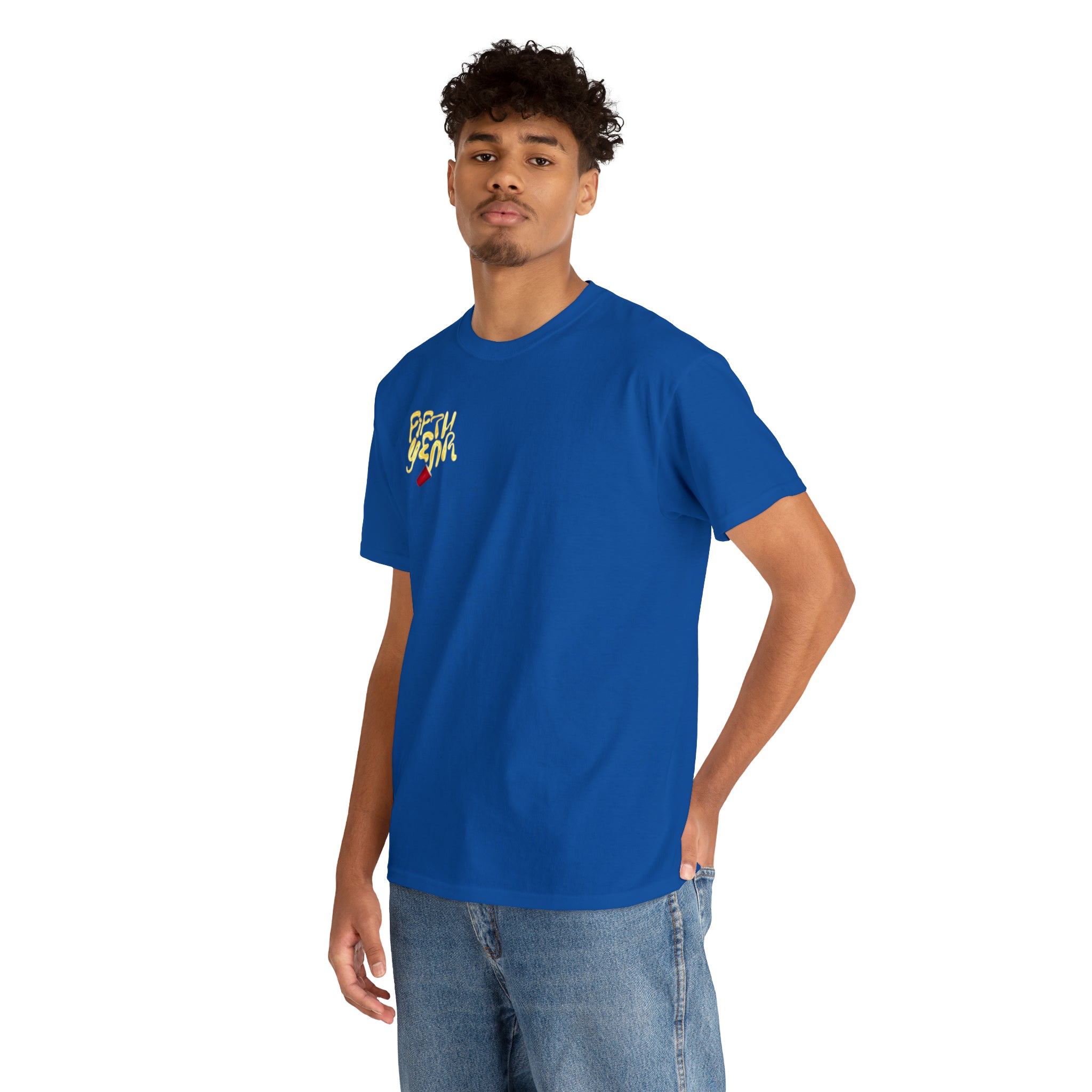 Fifth Year Beer Spill Front and Back - Unisex Heavy Cotton Tee