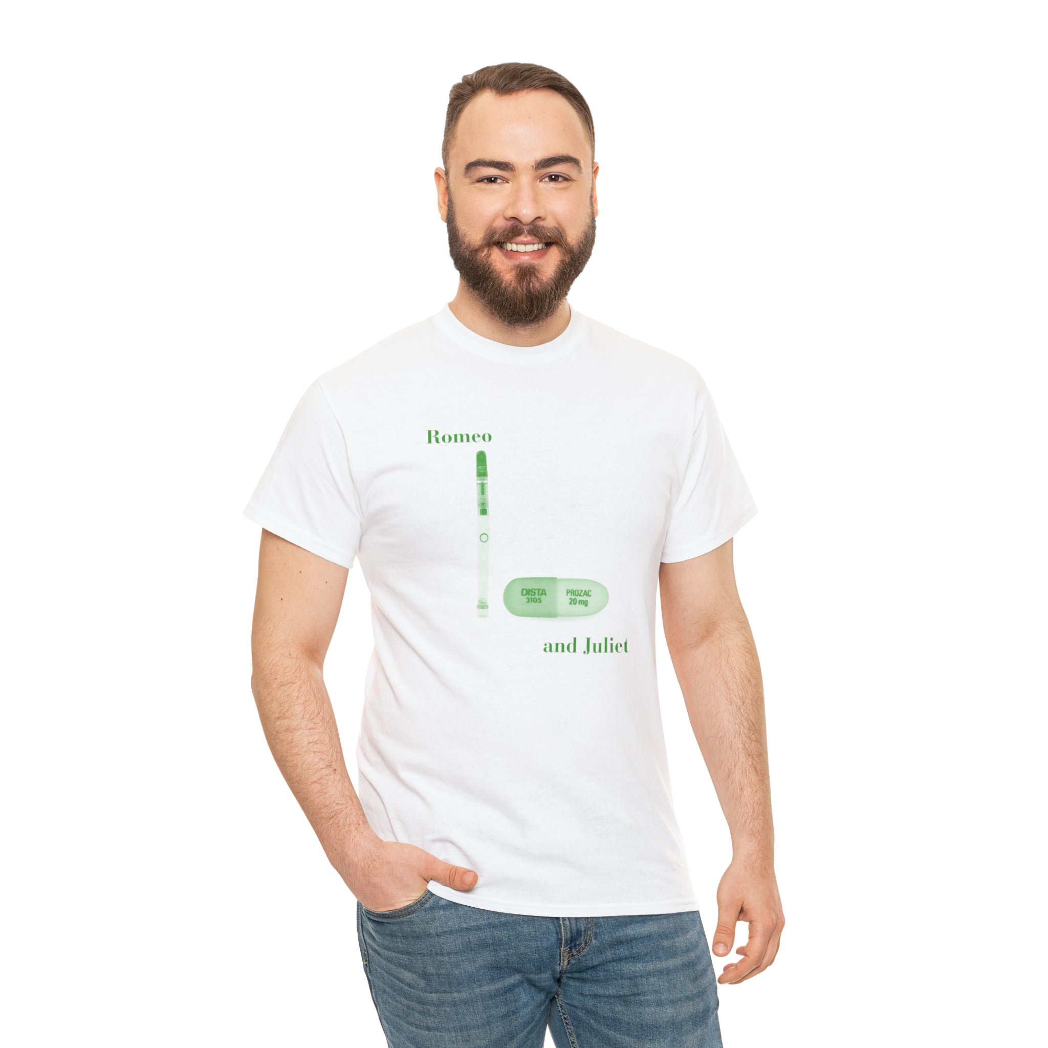 Romeo and Juliet Dab Pen and Prozac - Unisex Heavy Cotton Tee