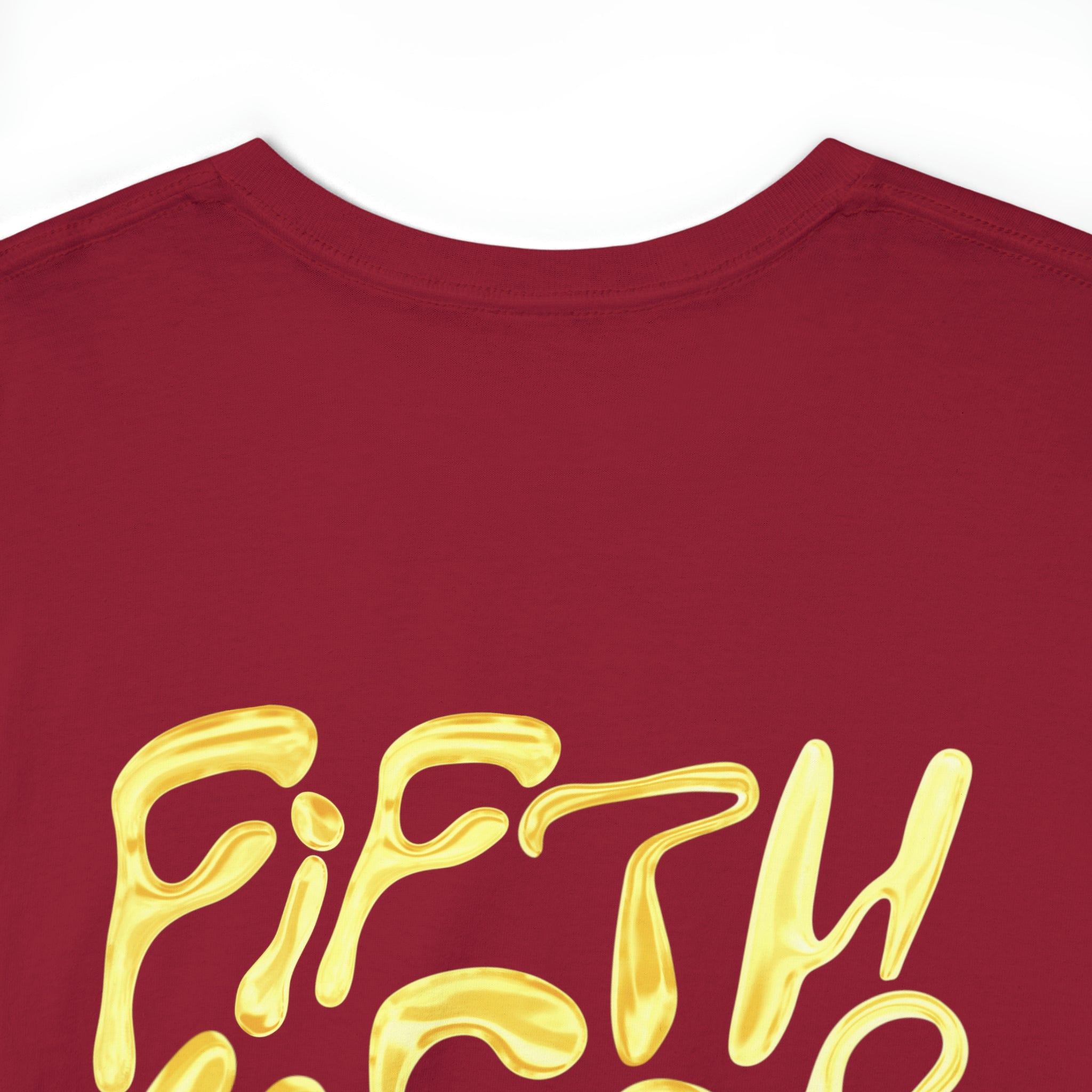 Fifth Year Beer Spill Front and Back - Unisex Heavy Cotton Tee