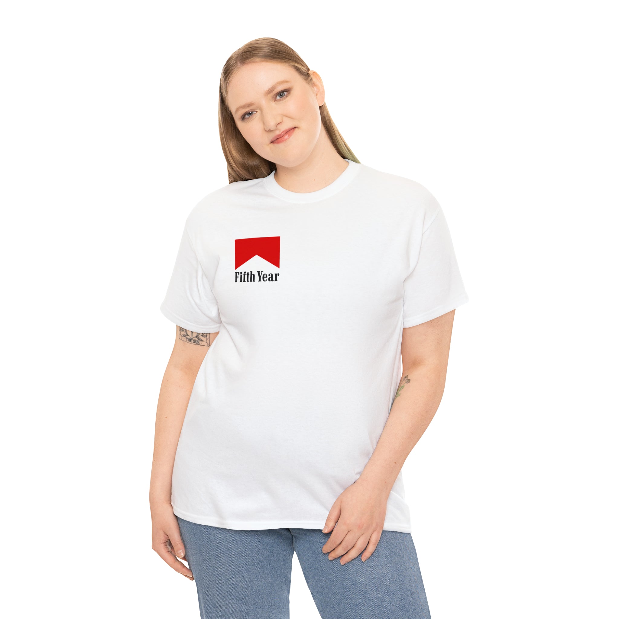 Fifth Year cigarette logo - Unisex Heavy Cotton Tee