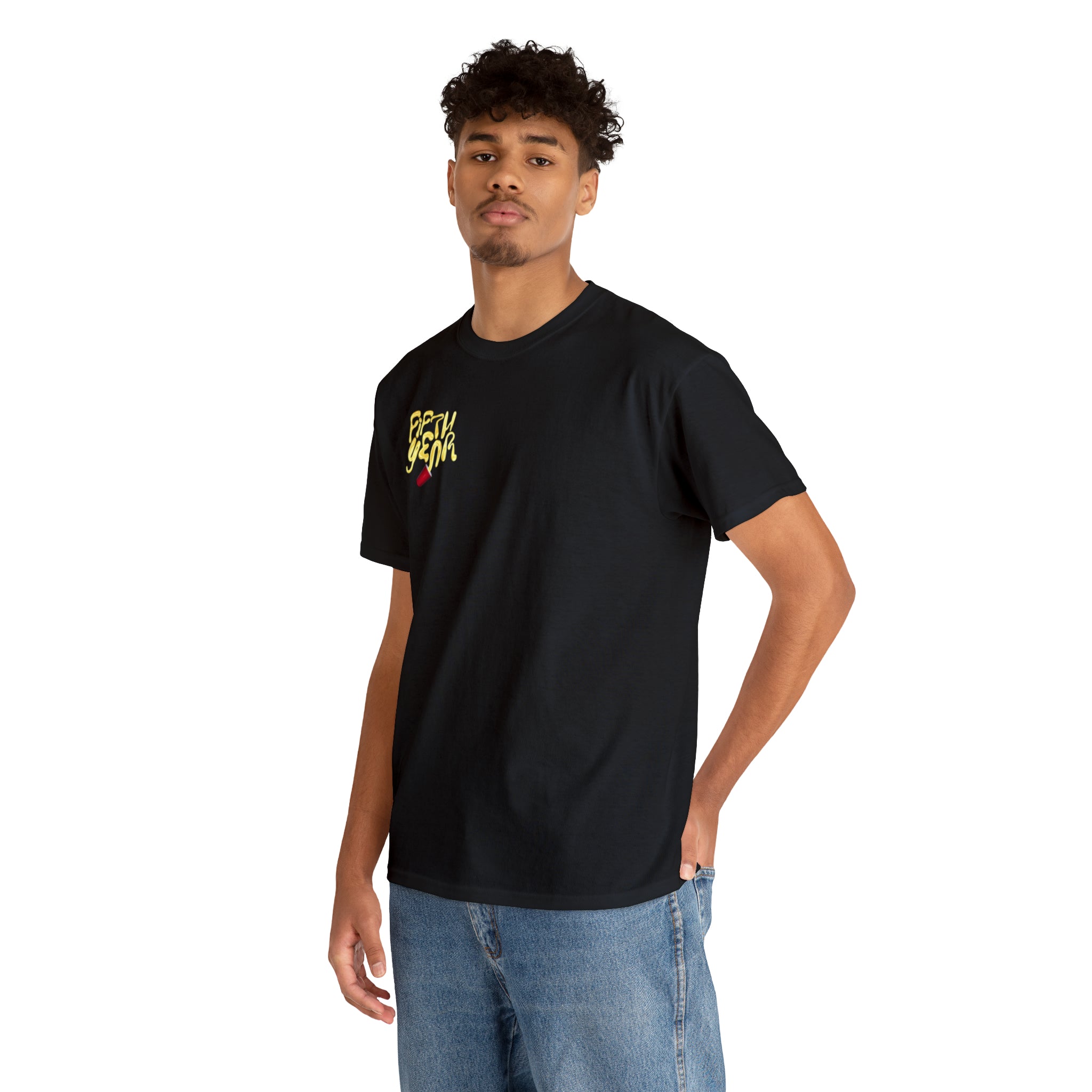 Fifth Year Beer Spill Front and Back - Unisex Heavy Cotton Tee