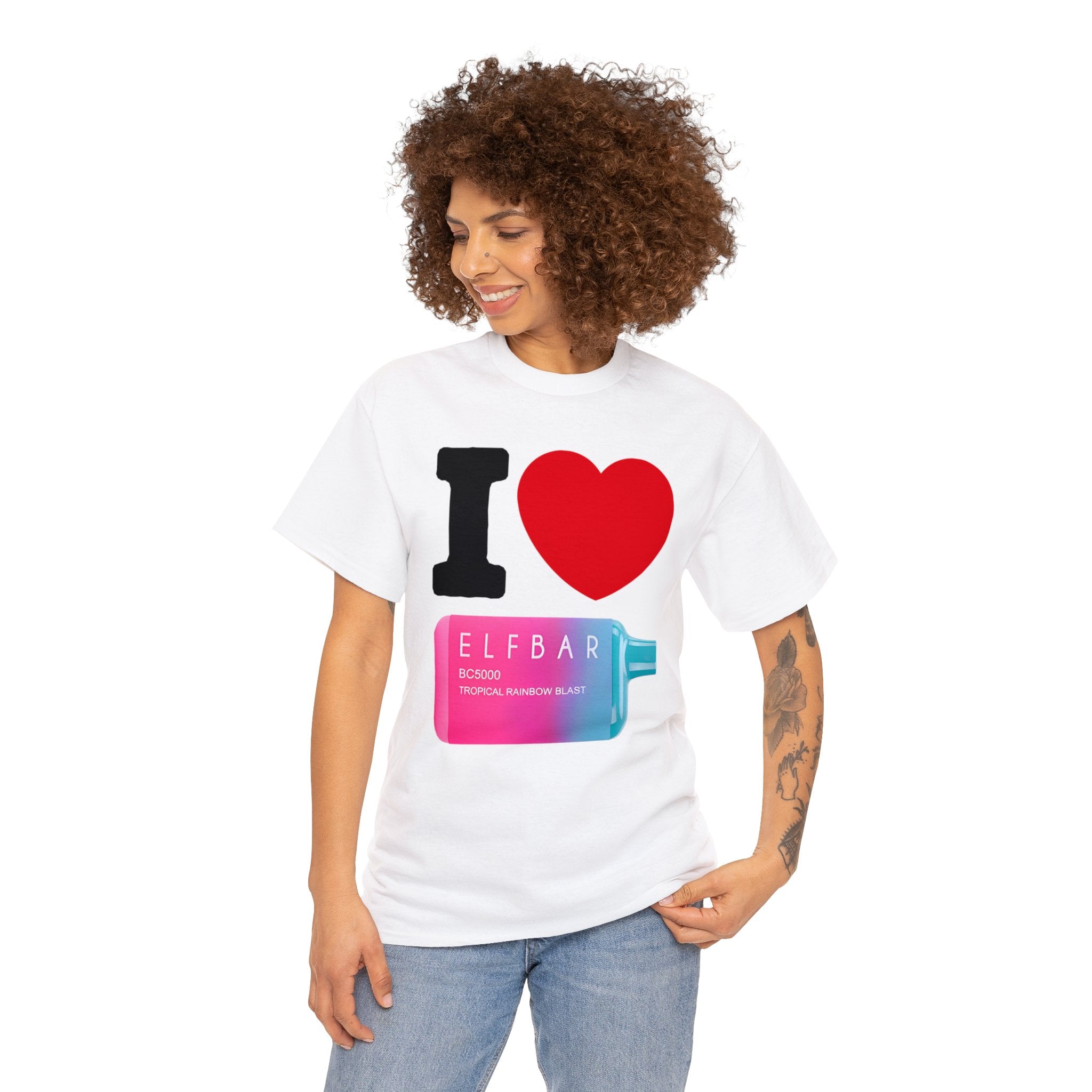 I Love ELFBAR (No back graphic) - Unisex Heavy Cotton Tee