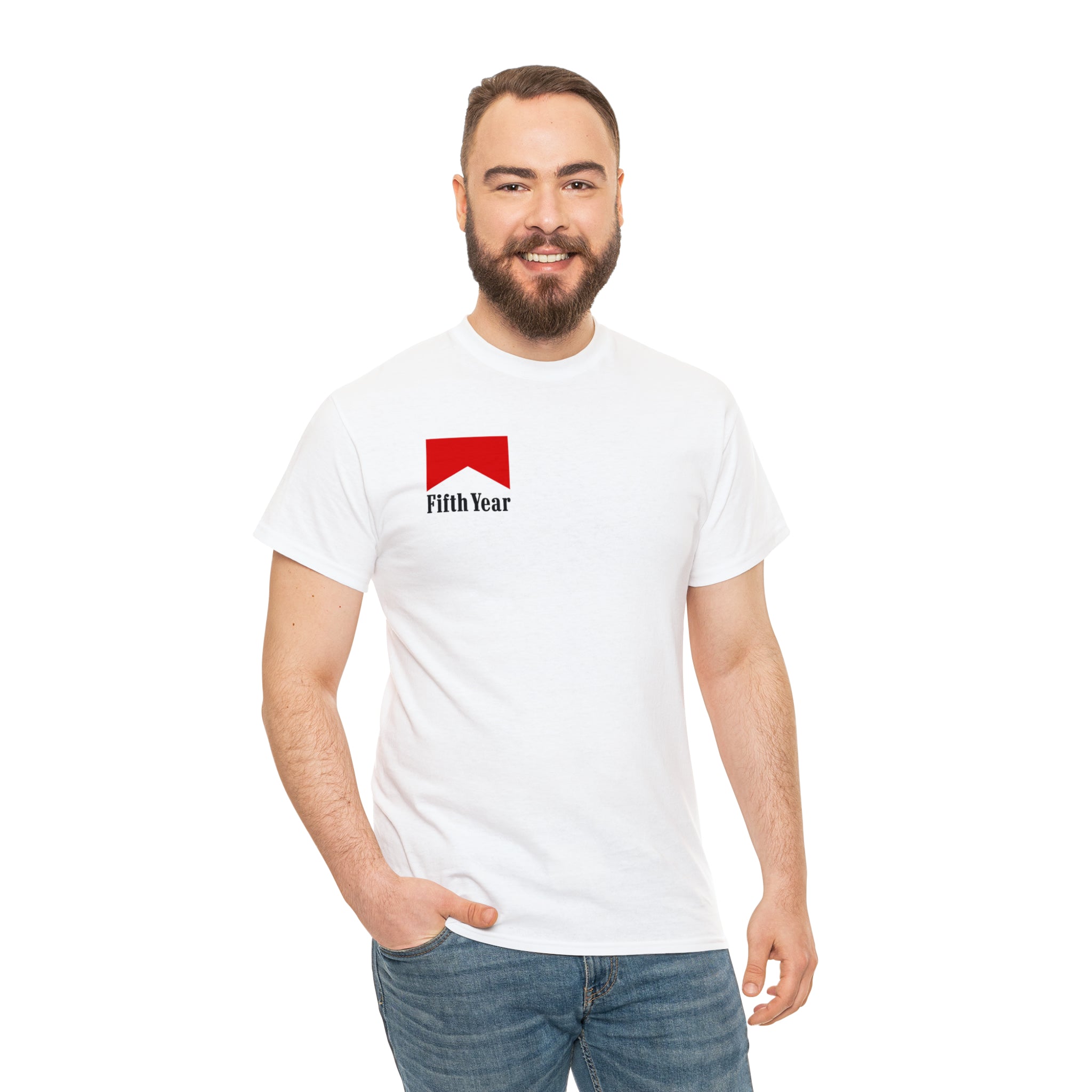 Fifth Year cigarette logo - Unisex Heavy Cotton Tee