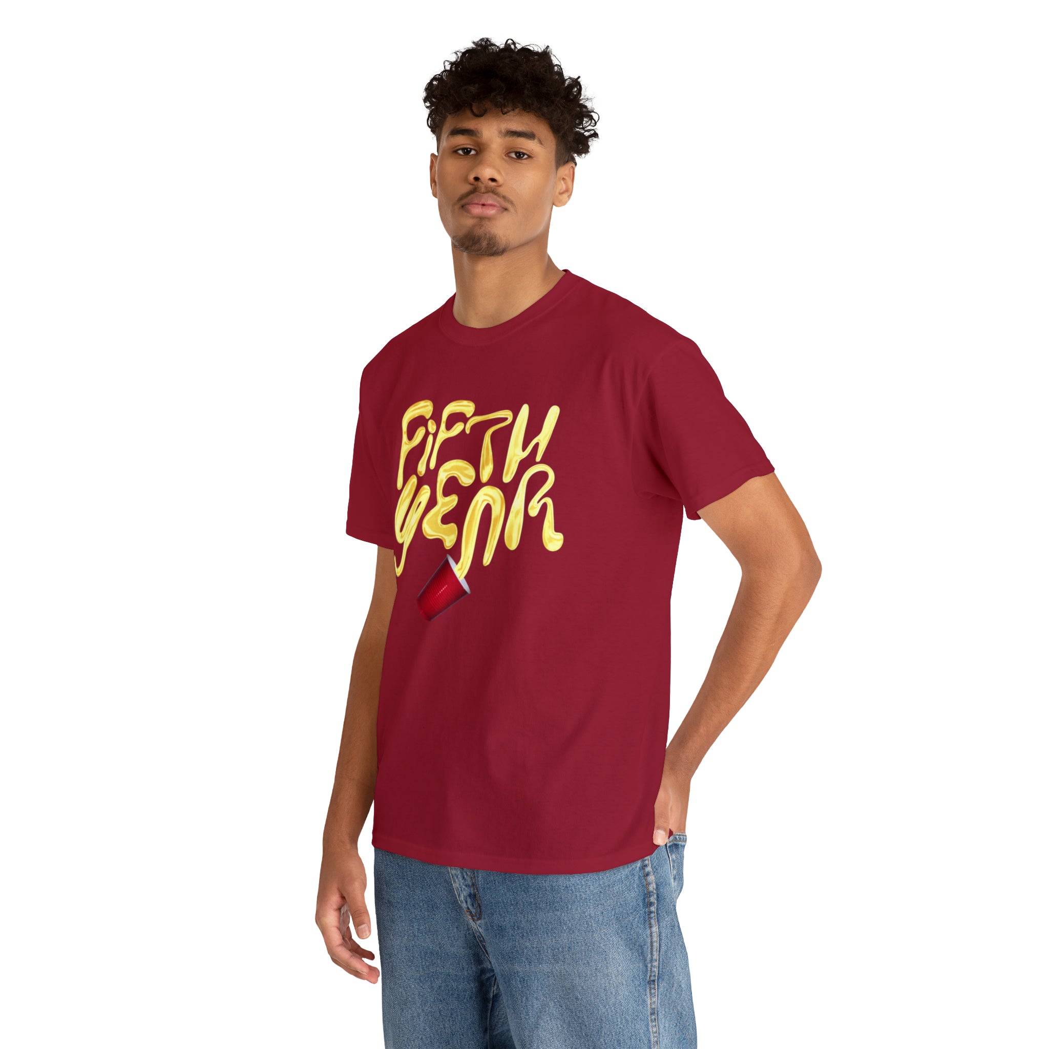 Fifth Year Beer Spill- Unisex Heavy Cotton Tee