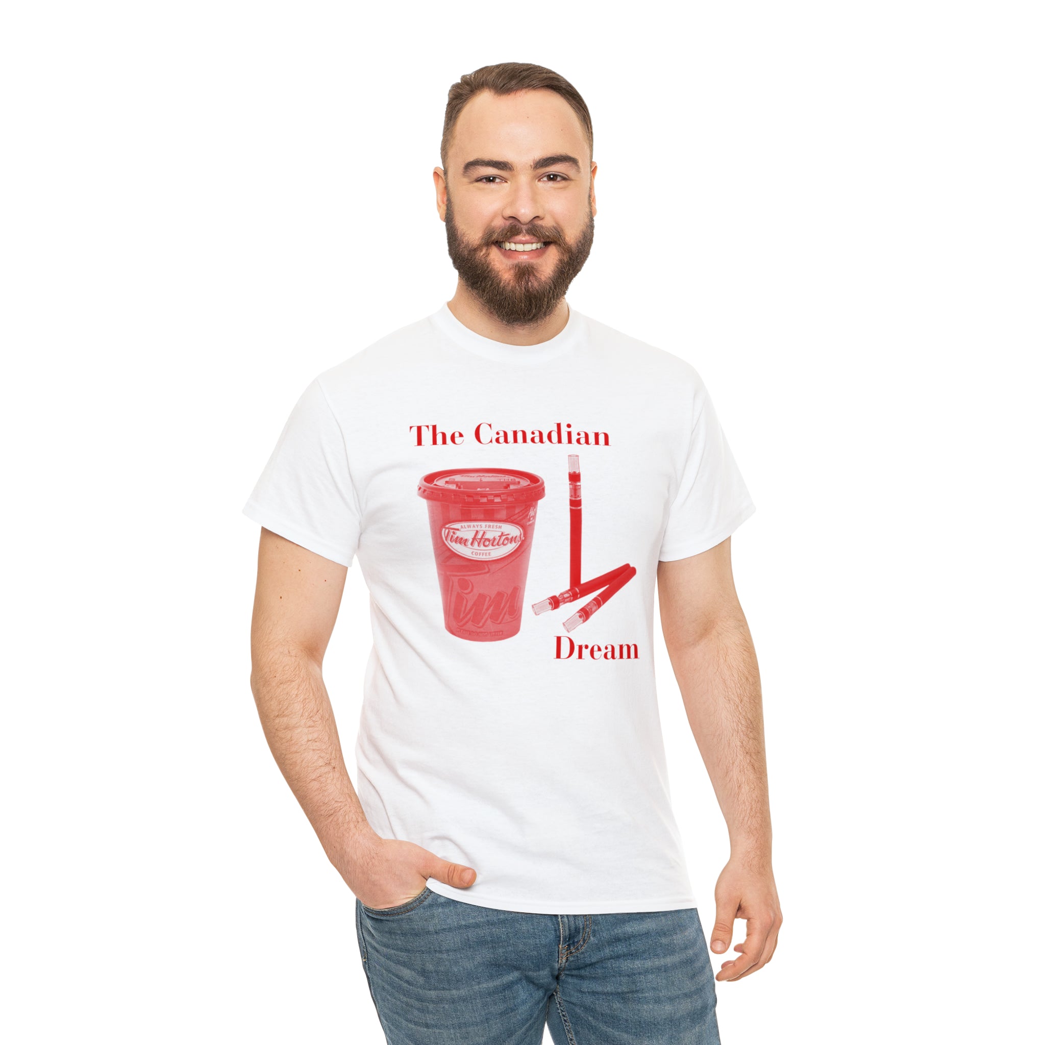 The Canadian Dream Tim Hortons Coffee and Zyns 6mg - Unisex Heavy Cotton Tee