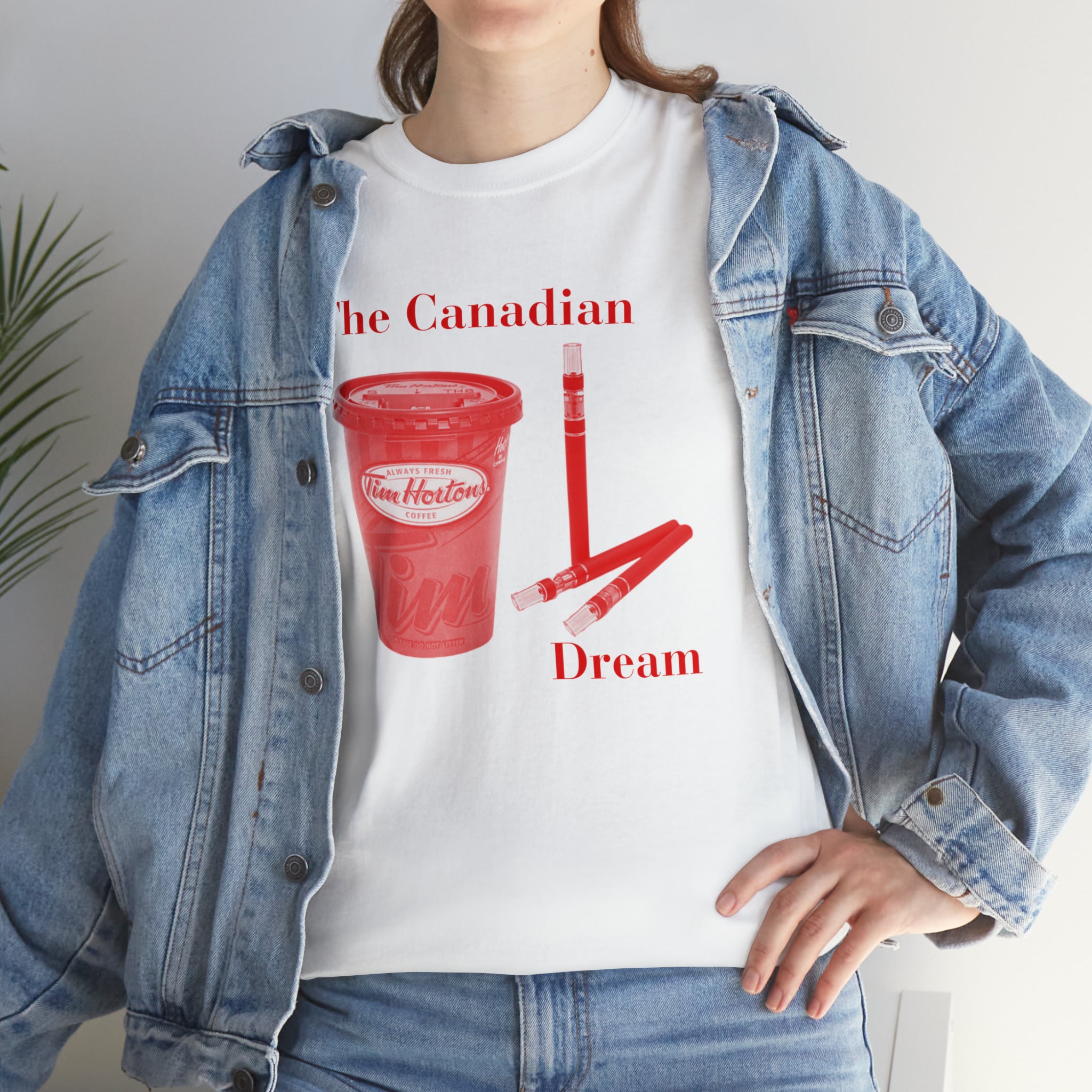 The Canadian Dream Tim Hortons Coffee and Zyns 6mg - Unisex Heavy Cotton Tee