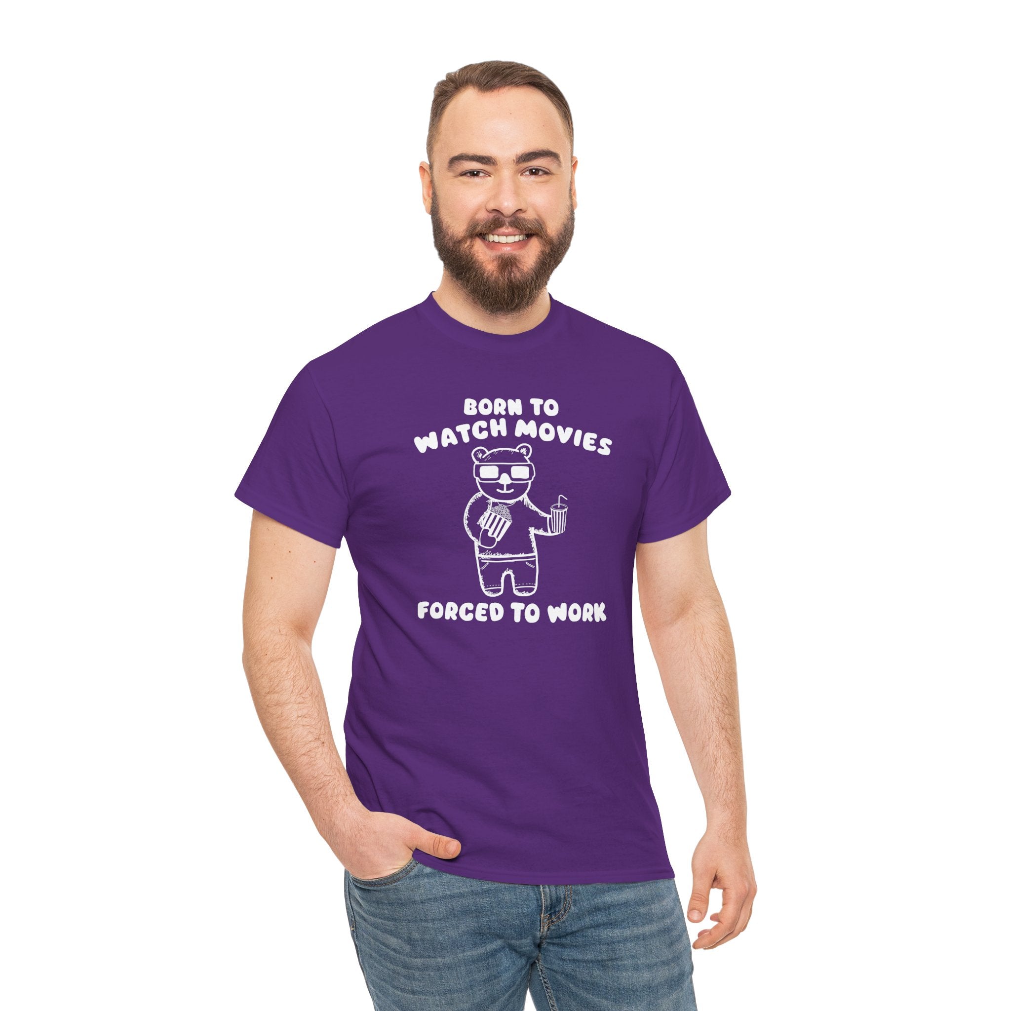 Born to Watch Movies Forced to Work Shirt