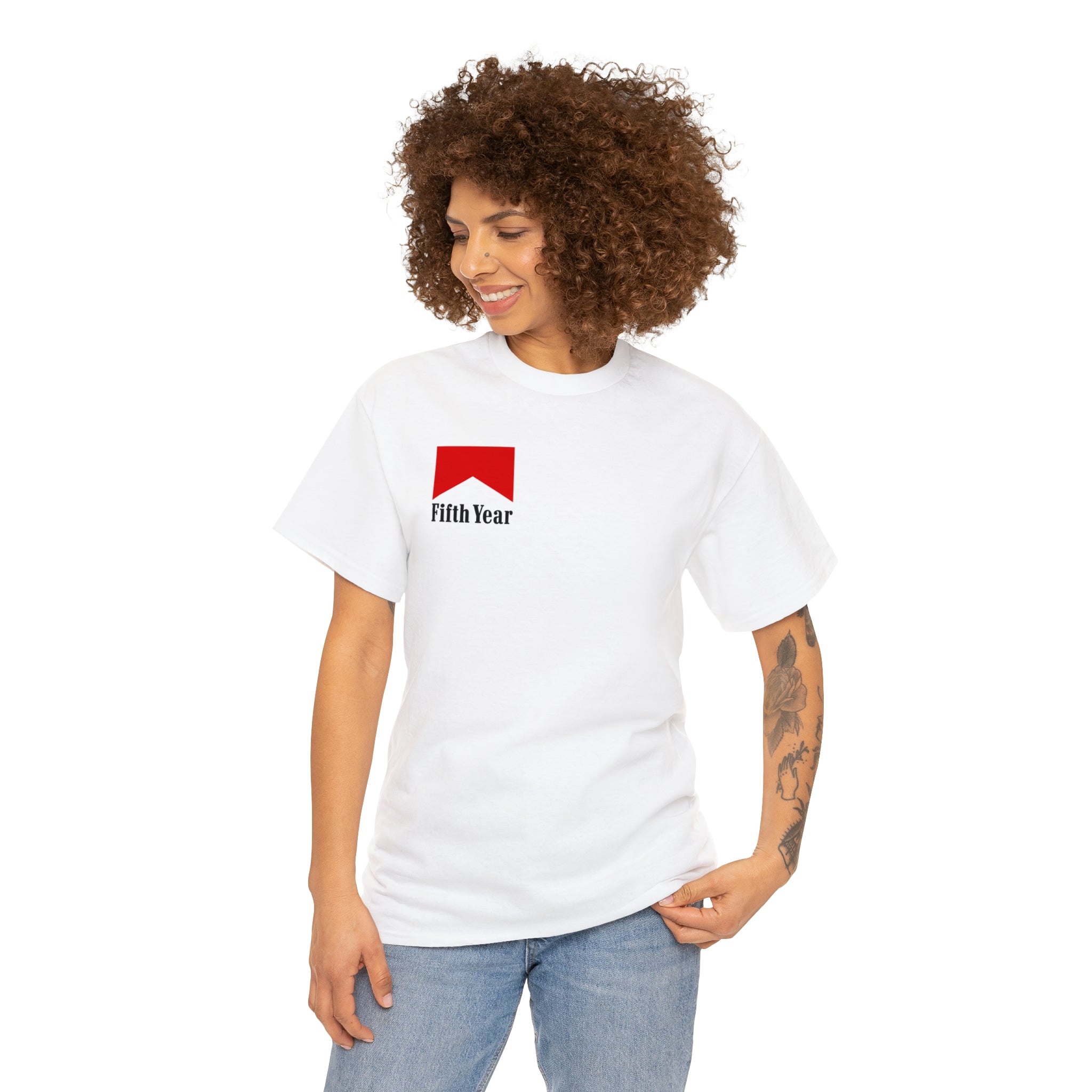 Fifth Year cigarette logo - Unisex Heavy Cotton Tee