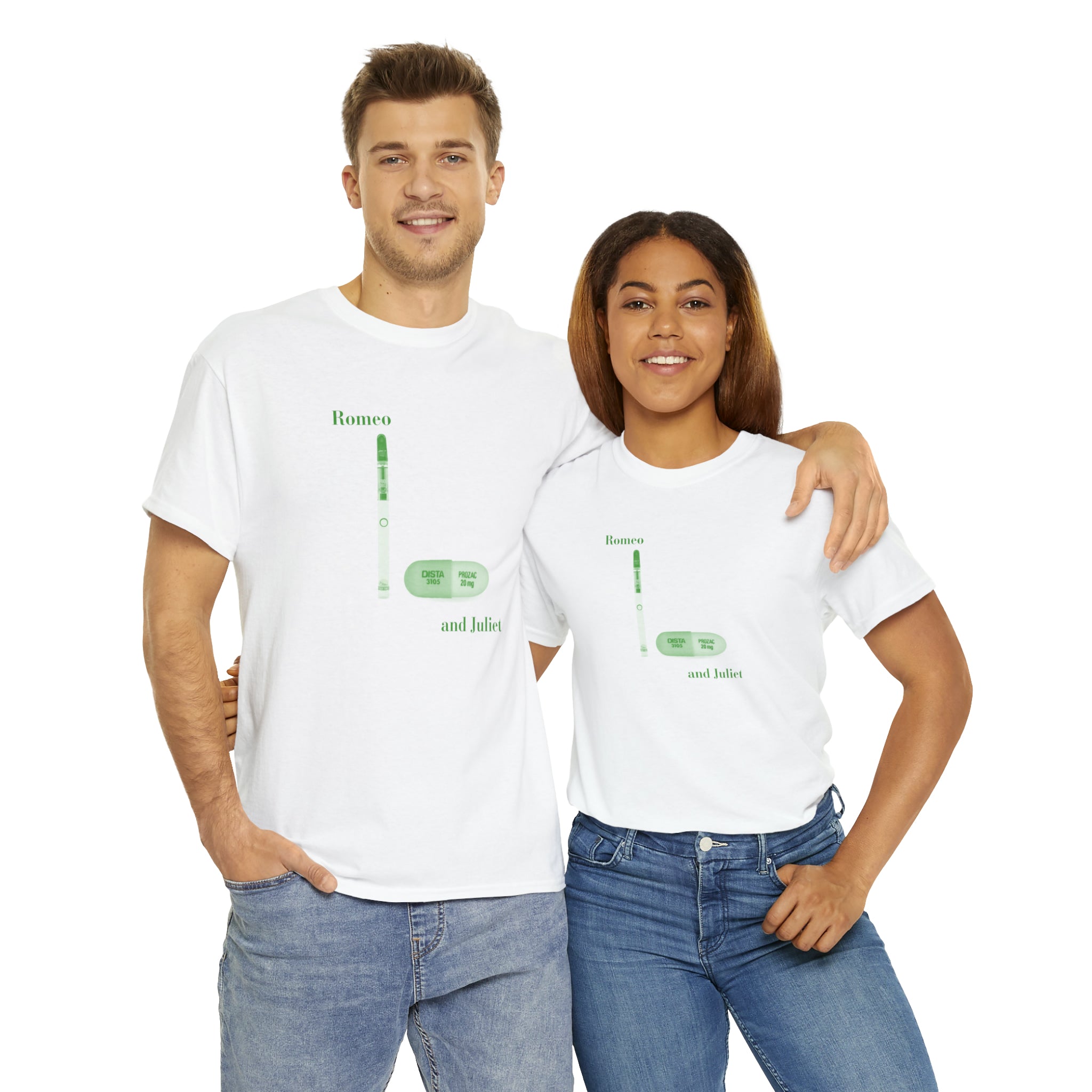 Romeo and Juliet Dab Pen and Prozac - Unisex Heavy Cotton Tee