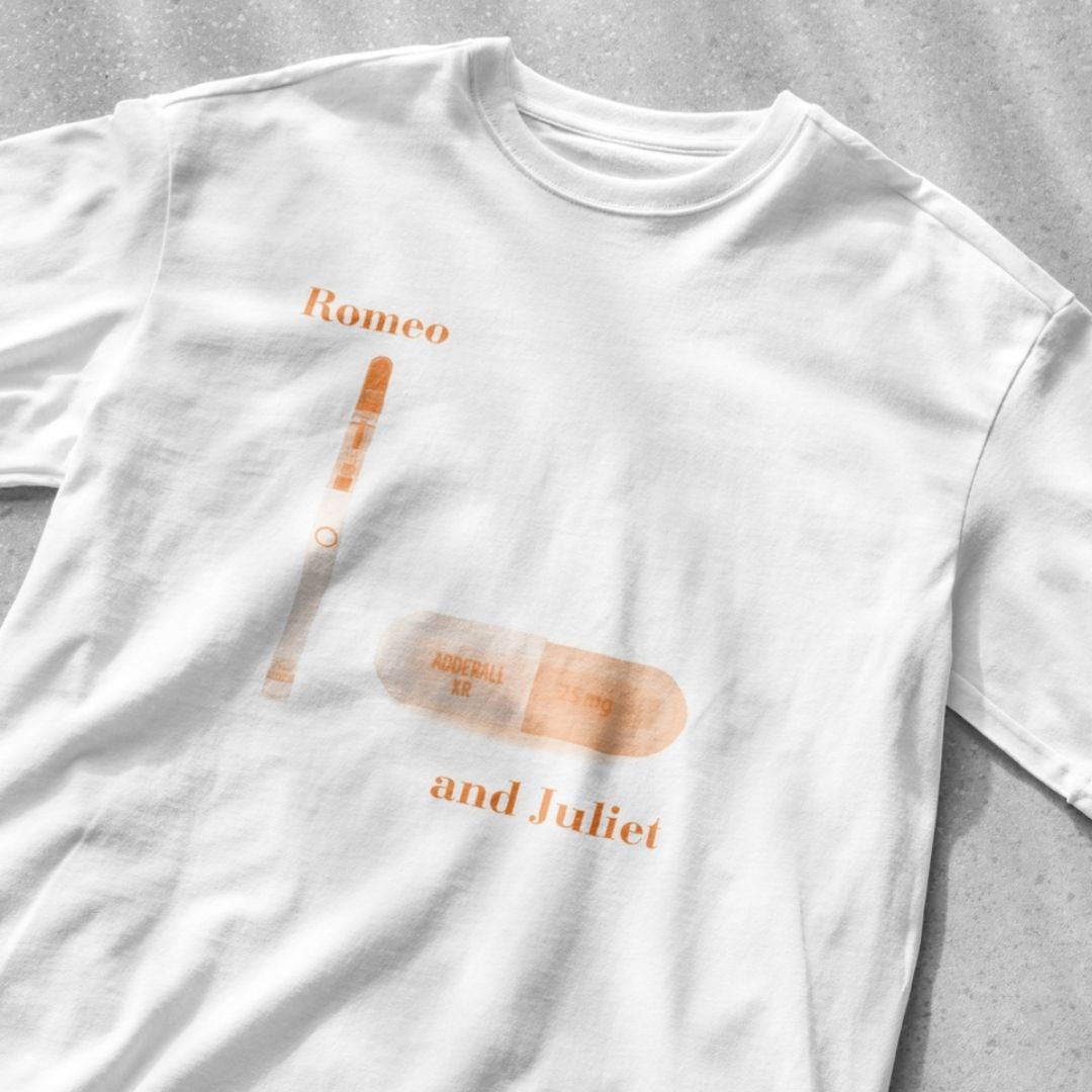 Romeo and Juliet Dab Pen and Adderall - Unisex Heavy Cotton Tee