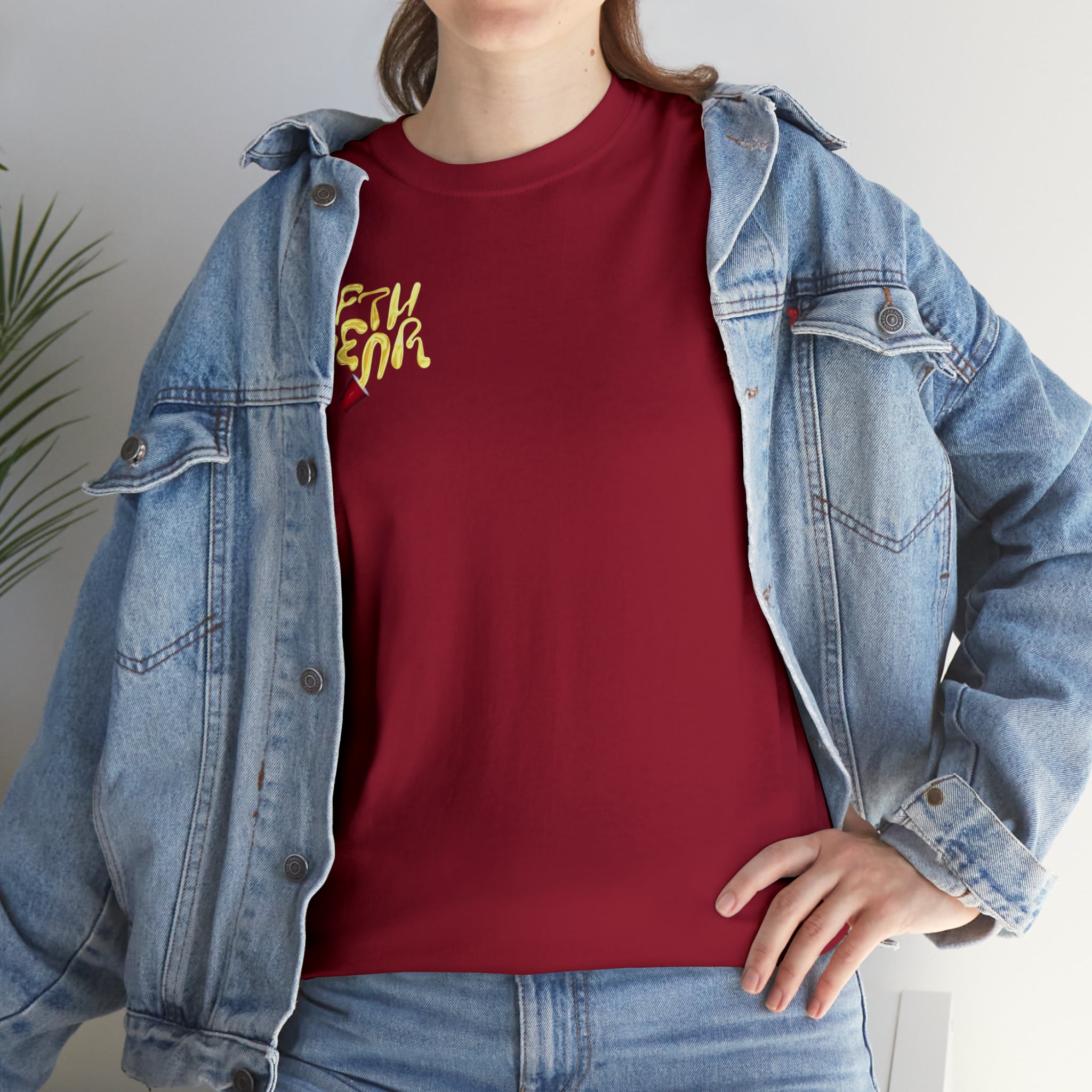 Fifth Year Beer Spill Front and Back - Unisex Heavy Cotton Tee