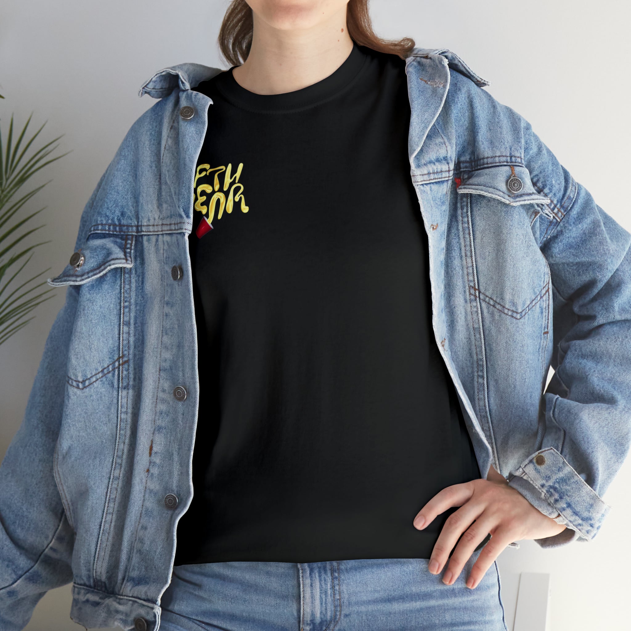 Fifth Year Beer Spill Front and Back - Unisex Heavy Cotton Tee
