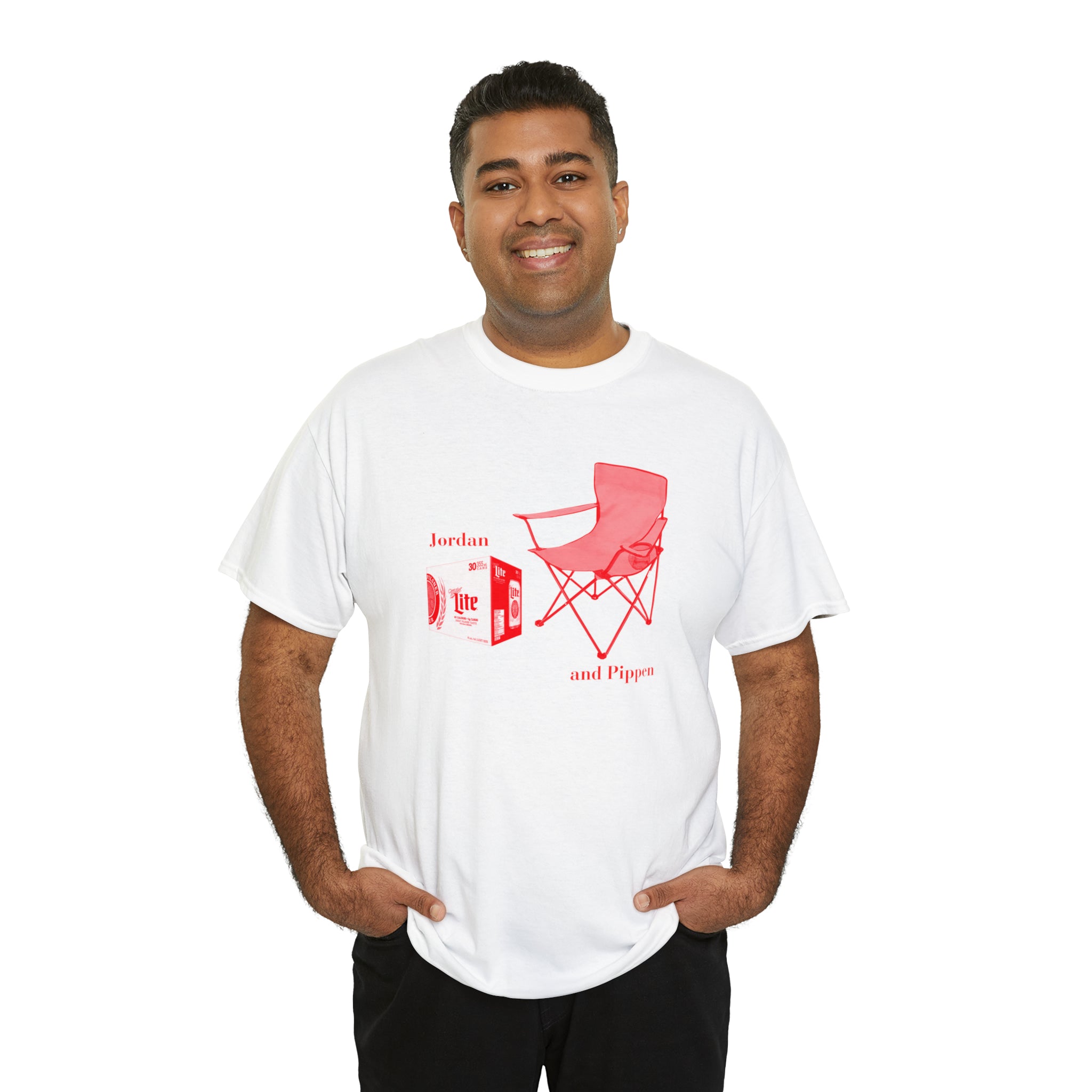 Jordan and Pippen 30 rack and chair - Unisex Heavy Cotton Tee