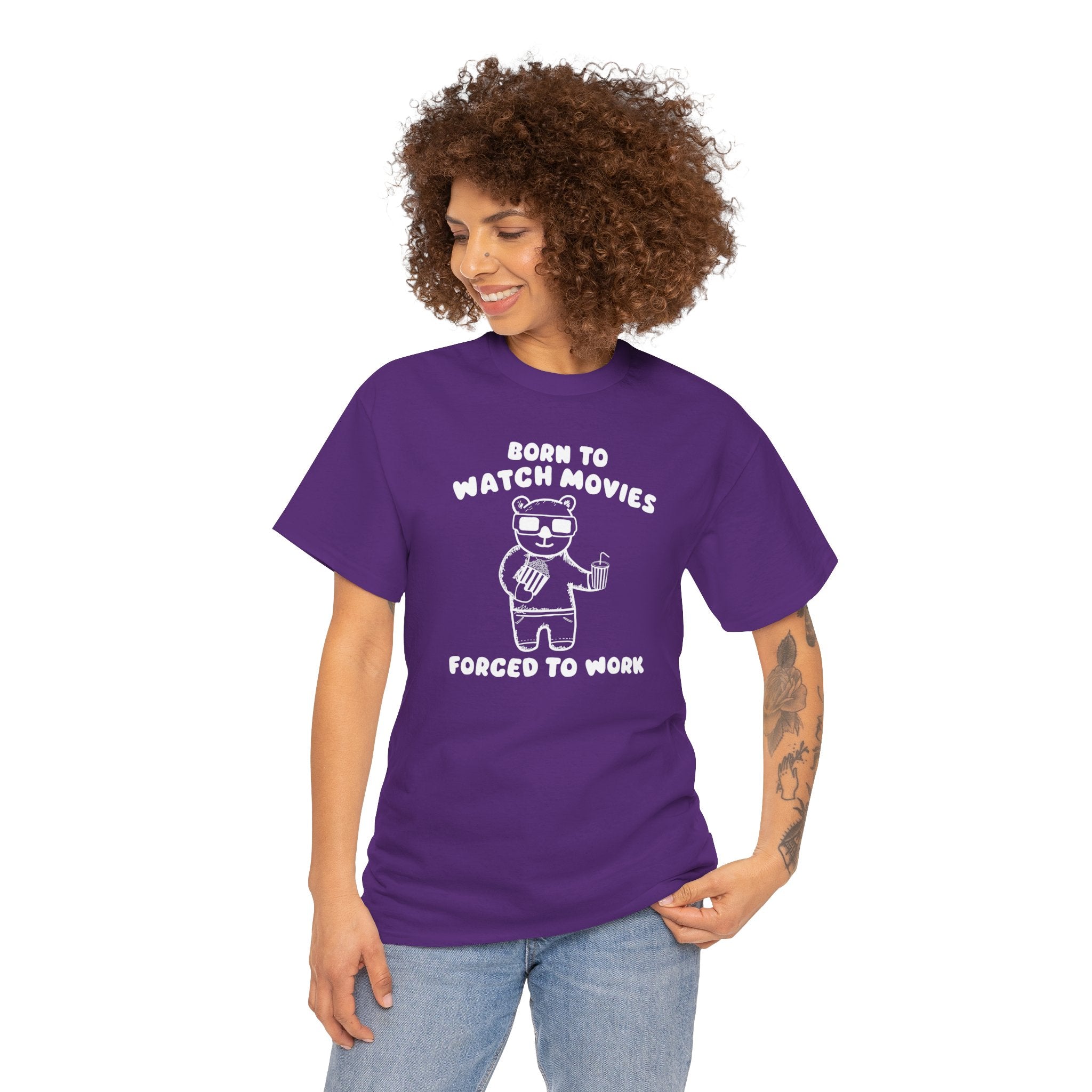 Born to Watch Movies Forced to Work Shirt