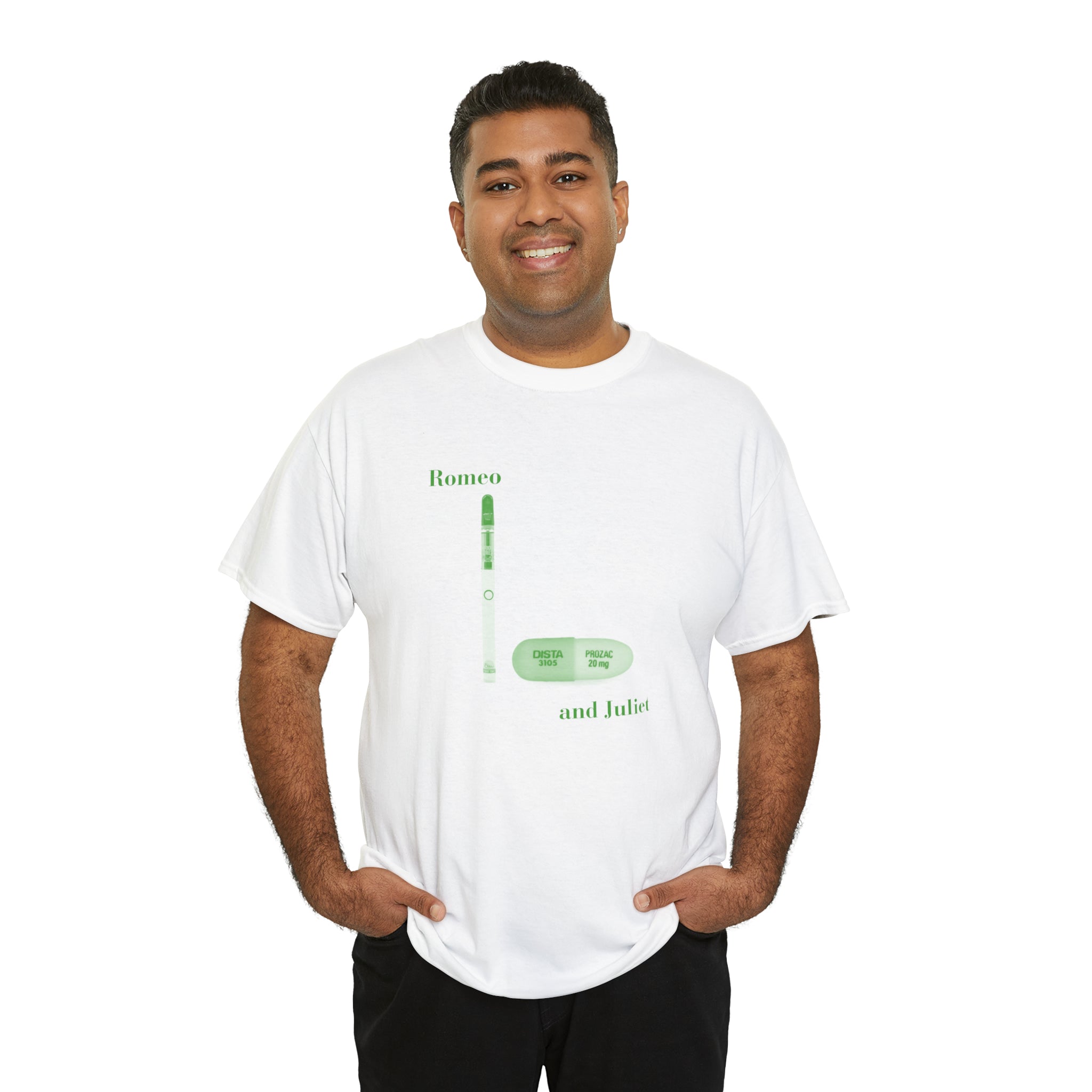 Romeo and Juliet Dab Pen and Prozac - Unisex Heavy Cotton Tee