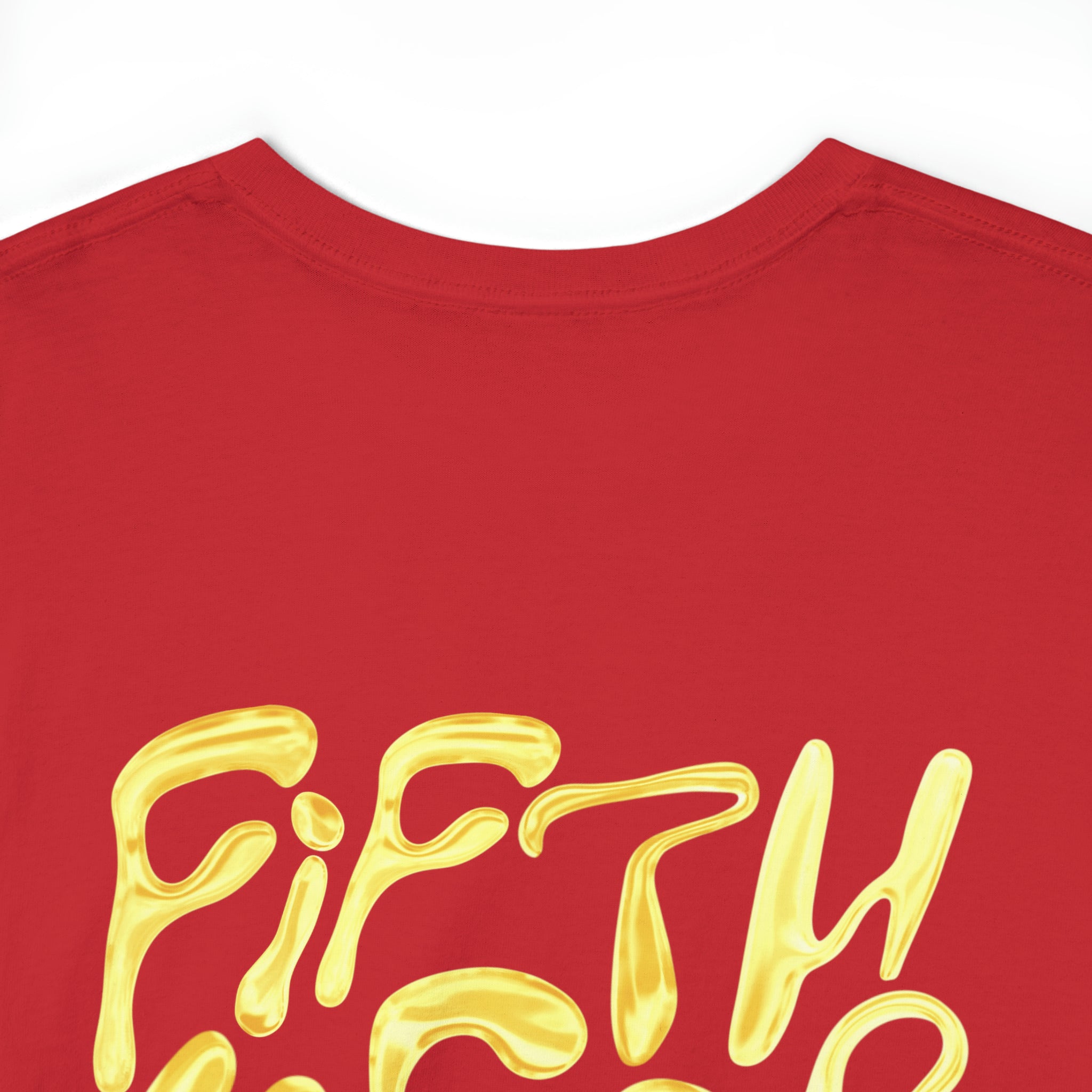 Fifth Year Beer Spill Front and Back - Unisex Heavy Cotton Tee