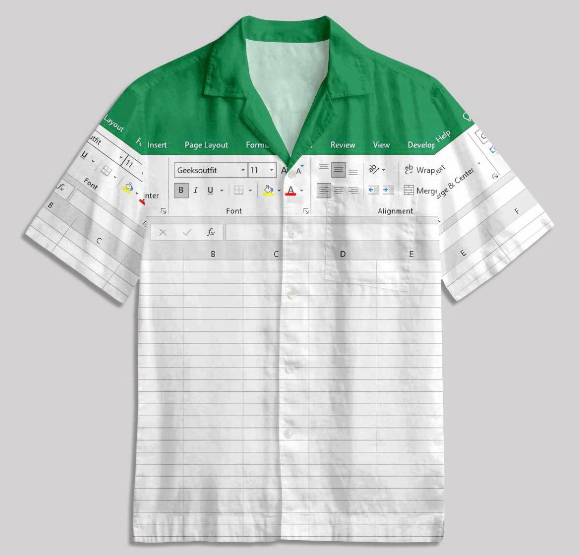 Excel Sheet Hawaiian Shirt