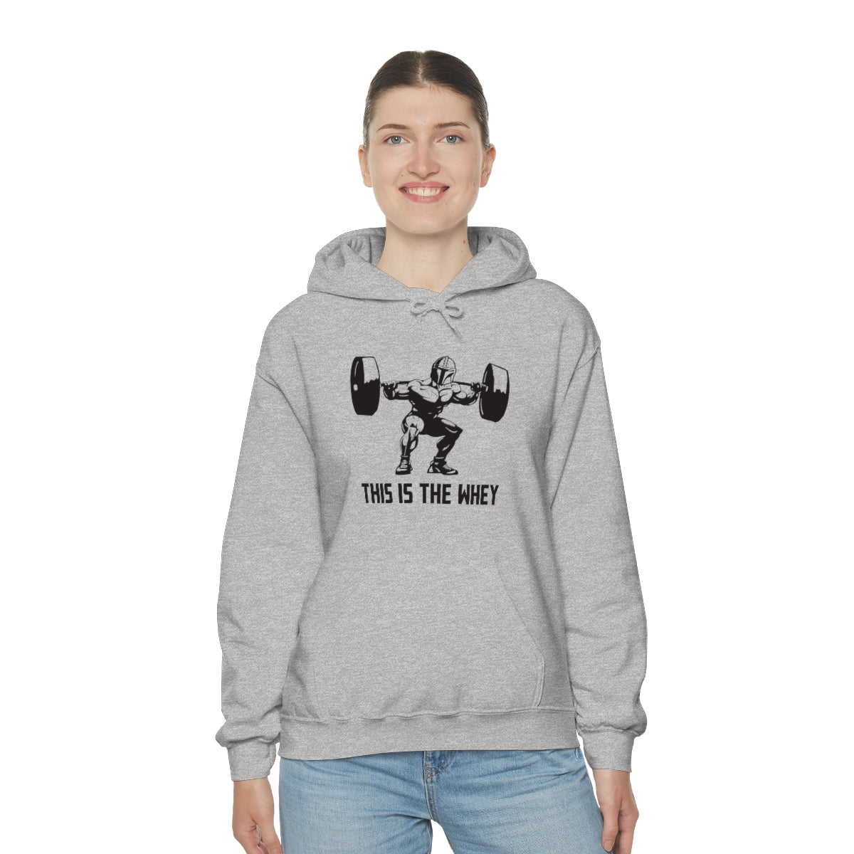 This is the Whey - Unisex Heavy Blend™ Hooded Sweatshirt