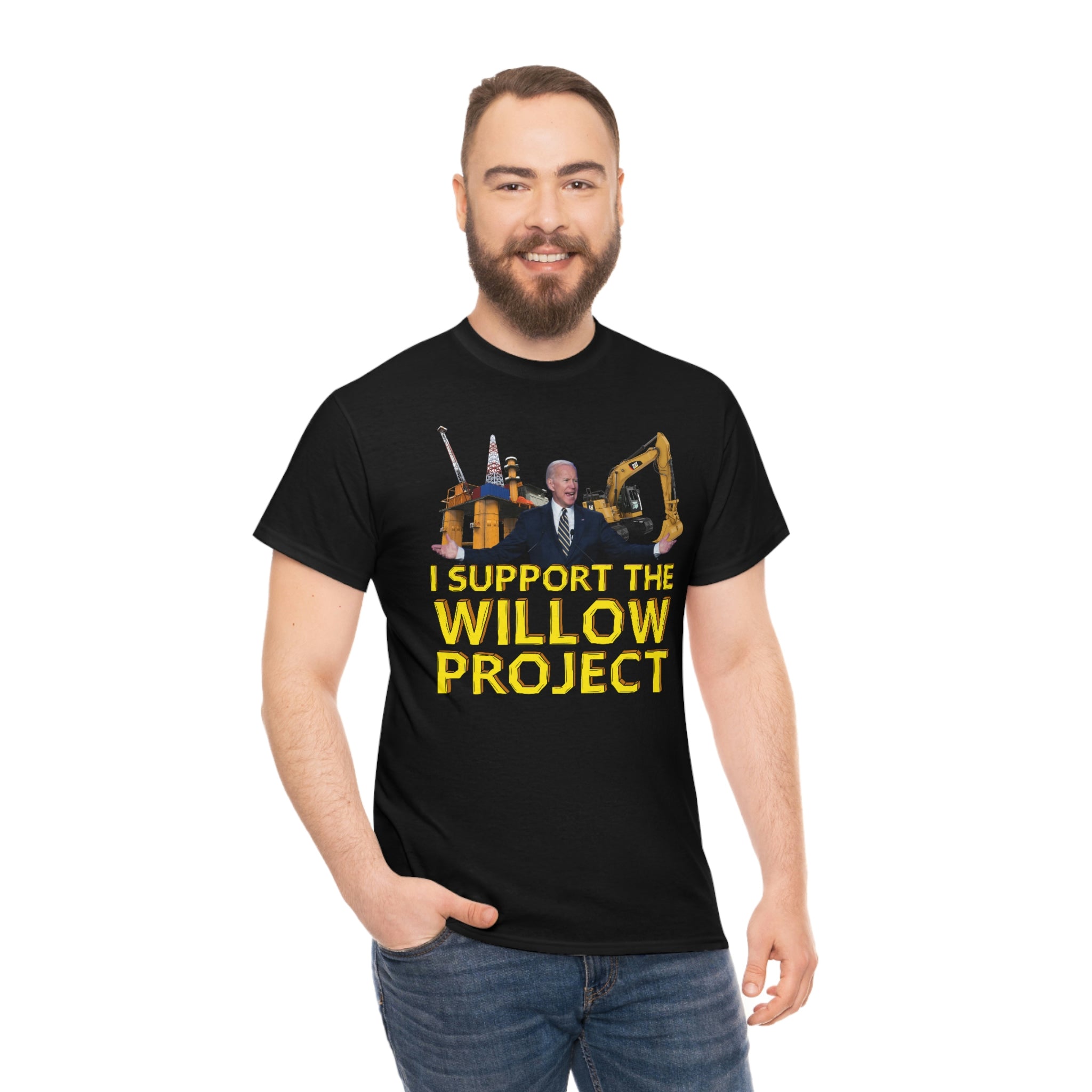 I Support the Willow Project (Biden) - Unisex Heavy Cotton Tee