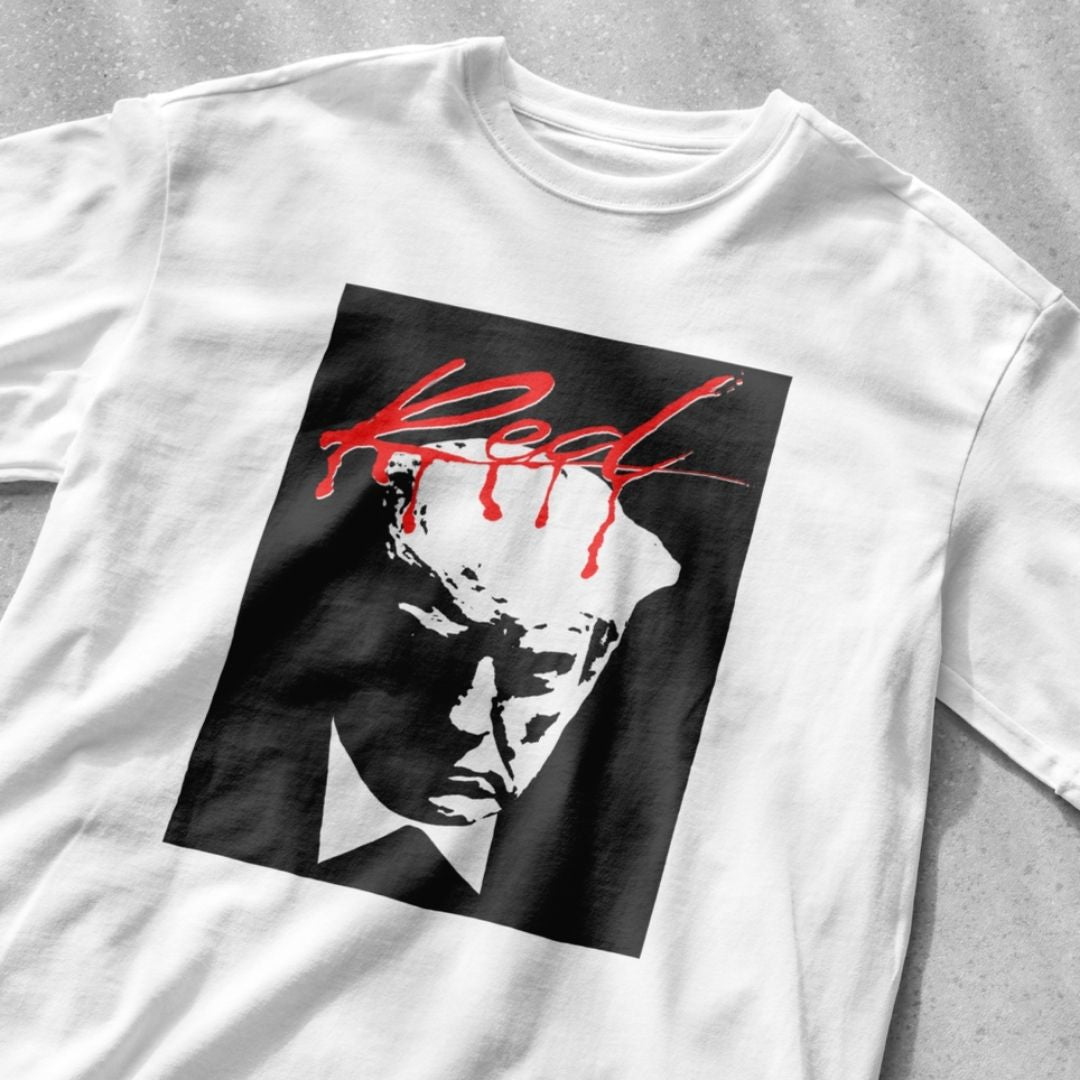 Trump Mugshot Whole Lotta Red Album Cover- Unisex Heavy Cotton Tee