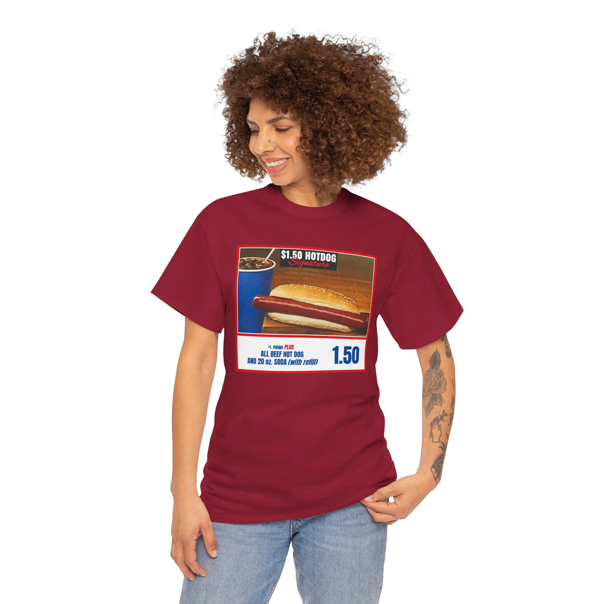 Costco Hotdog (no back quote) - Unisex Heavy Cotton Tee