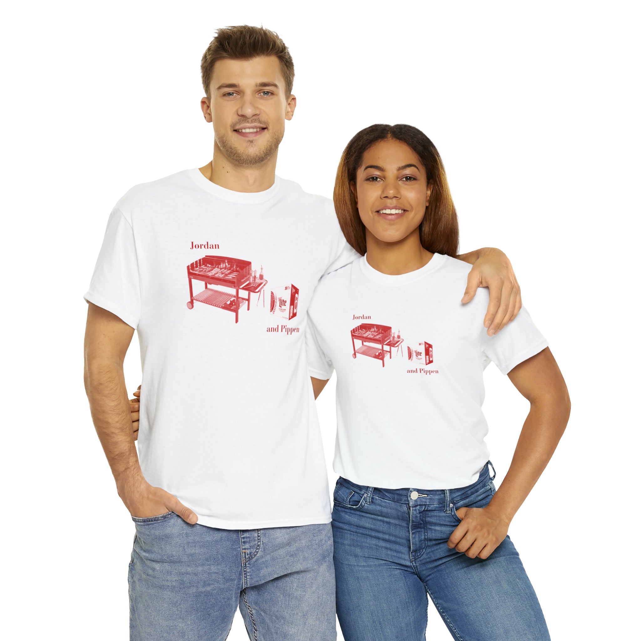 Jordan and Pippen Barbecue and 30 rack - Unisex Heavy Cotton Tee