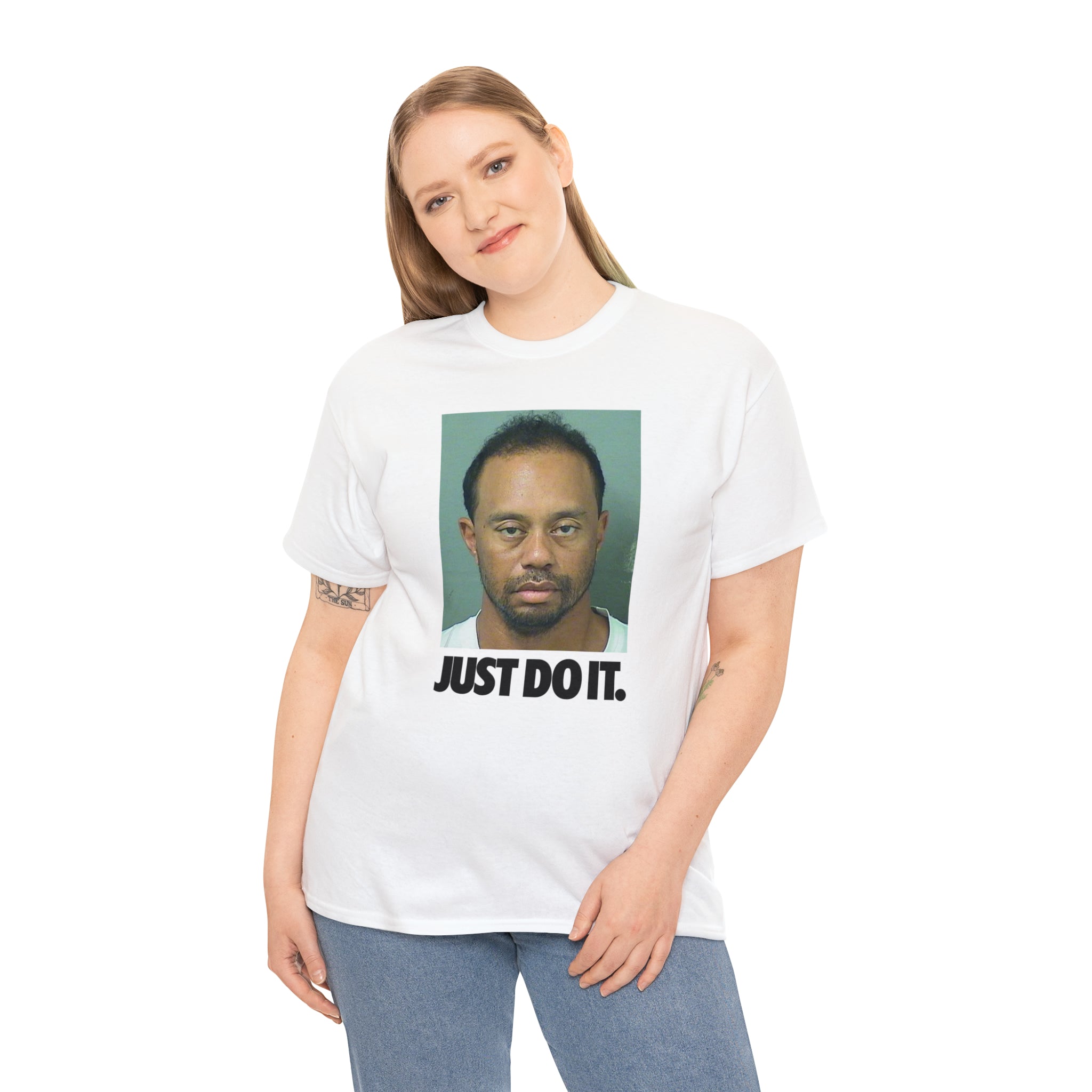 Just Do it Tiger Woods DUI Mugshot - Unisex Heavy Cotton Tee