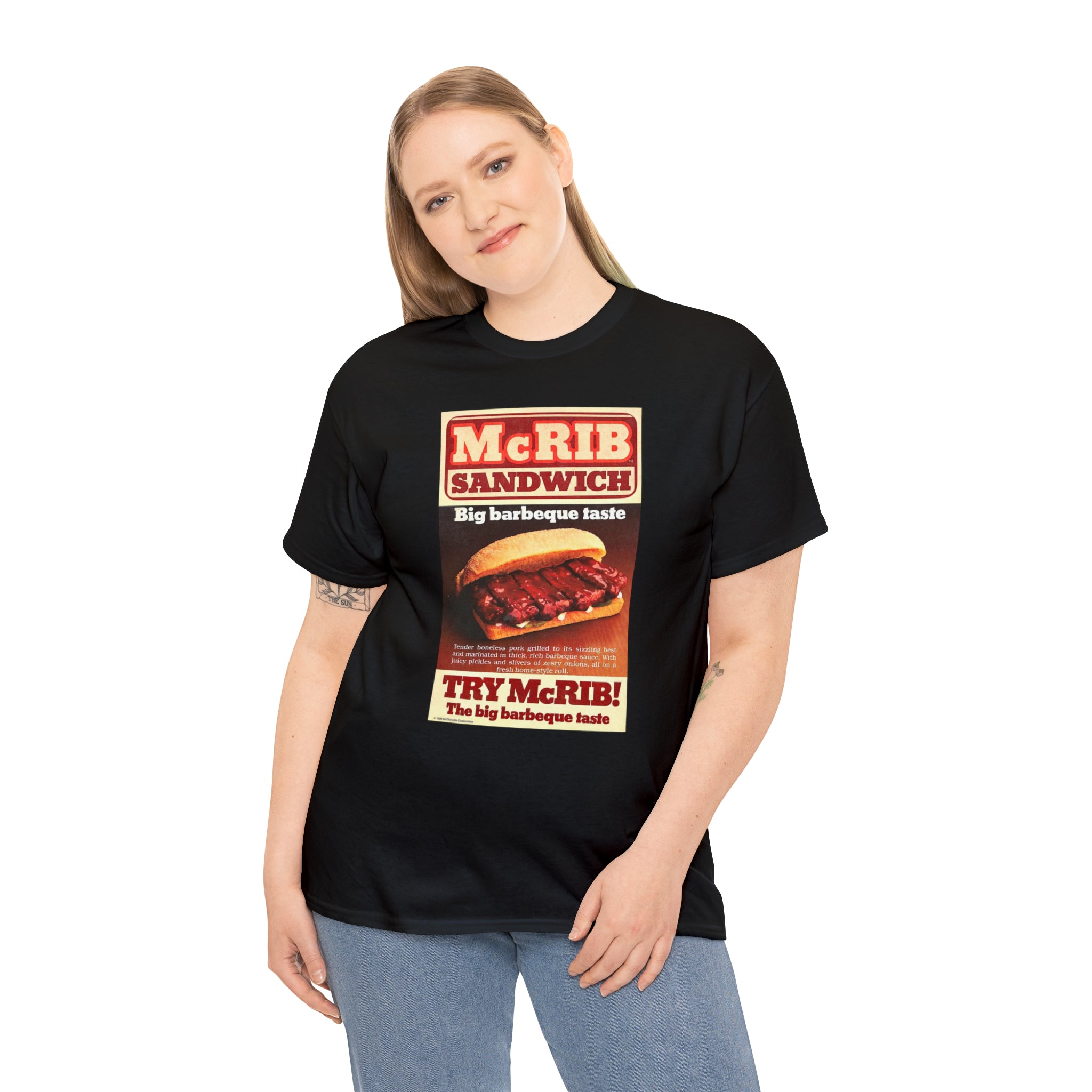 Give me the McRib or give me DEATH - Unisex Heavy Cotton Tee