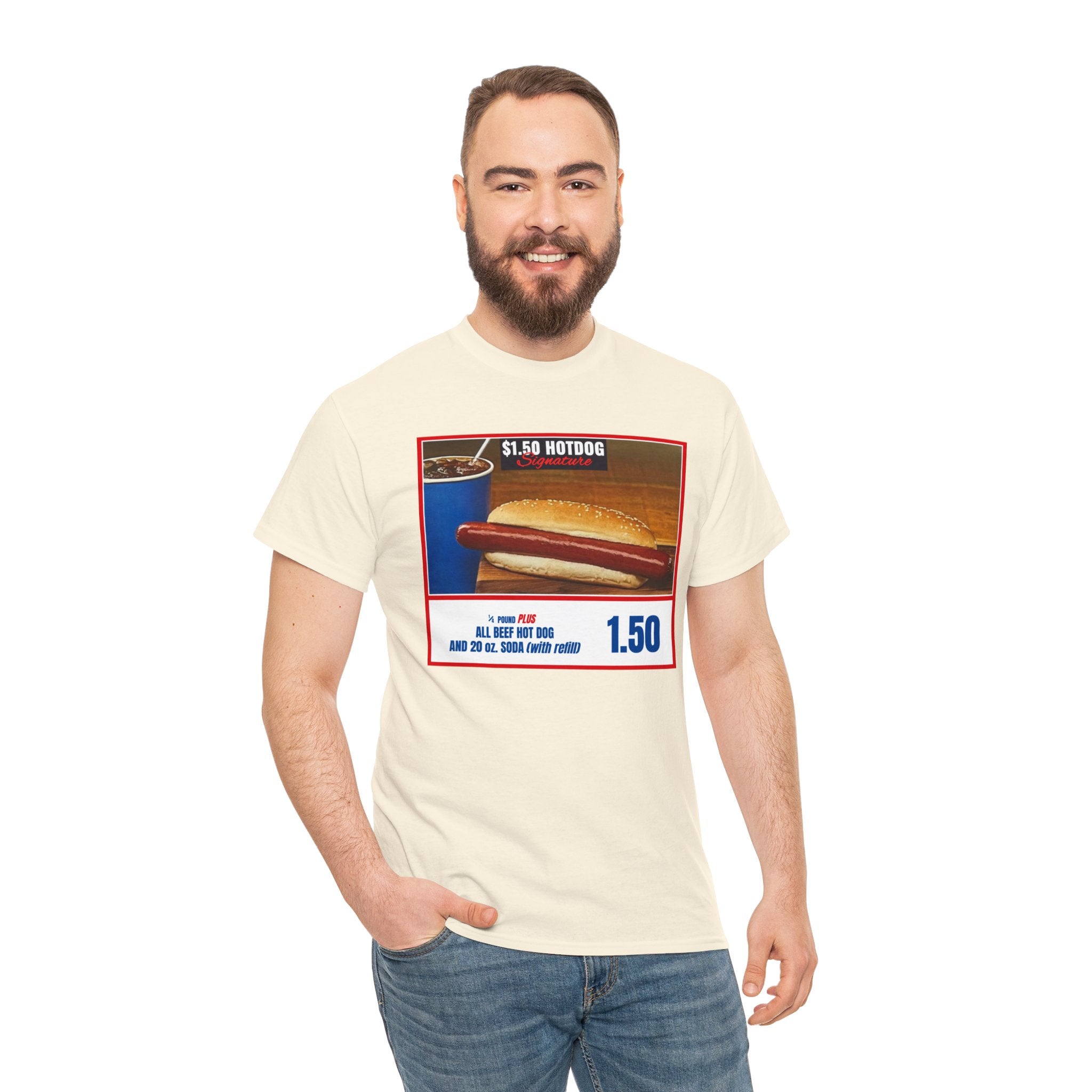 Costco Hotdog (no back quote) - Unisex Heavy Cotton Tee