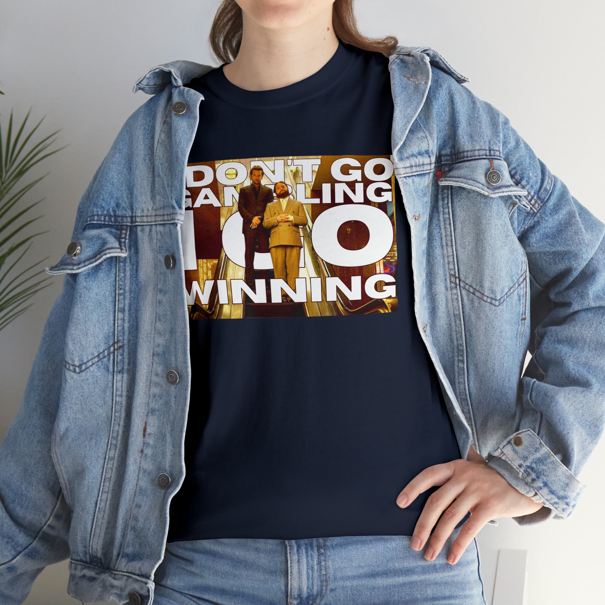 'I don't go Gambling I go Winning" Allen Hangover - Unisex Heavy Cotton Tee