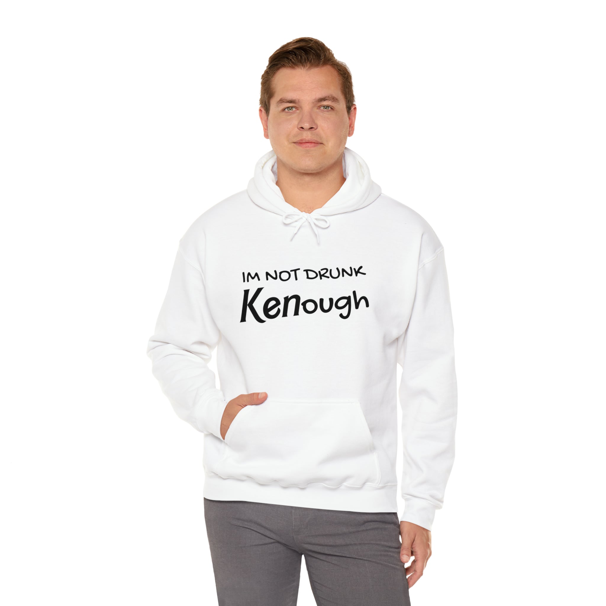 I'm not drunk Kenough Barbie (Black) - Unisex Heavy Blend™ Hooded Sweatshirt