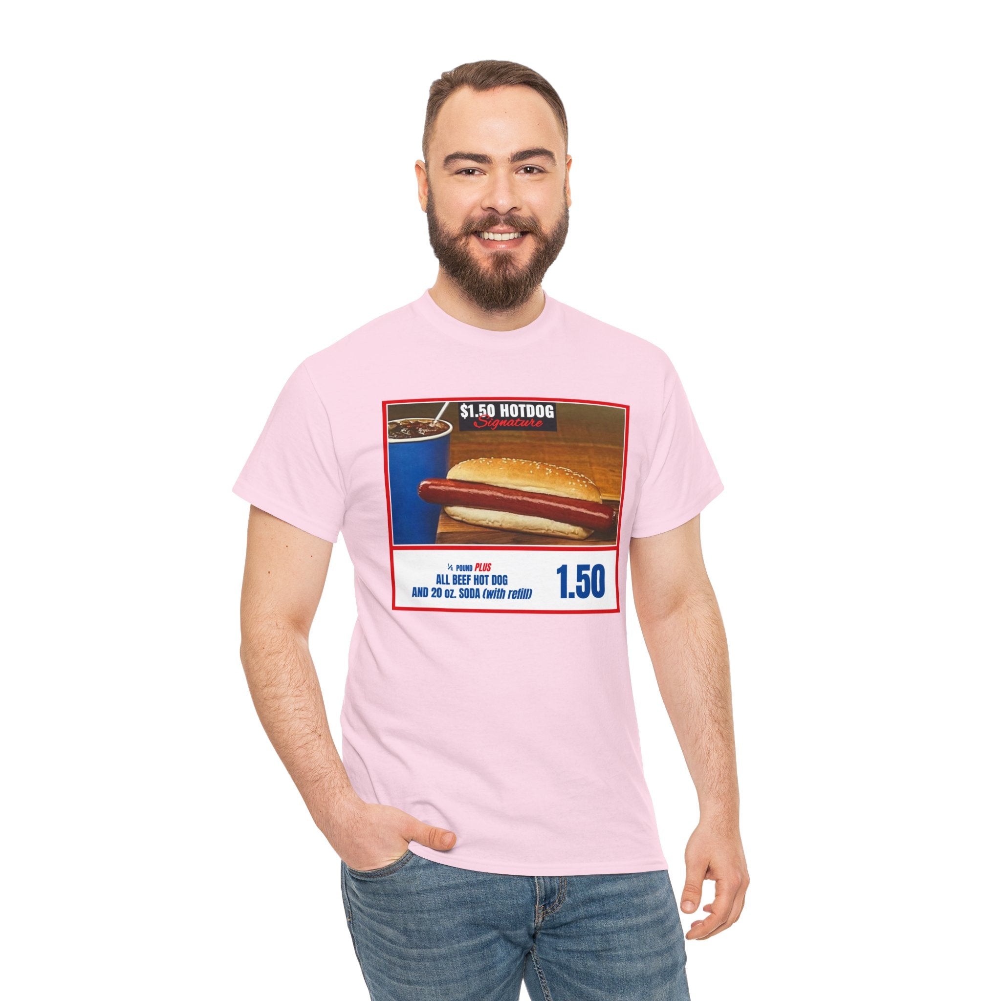 Costco Hotdog (no back quote) - Unisex Heavy Cotton Tee