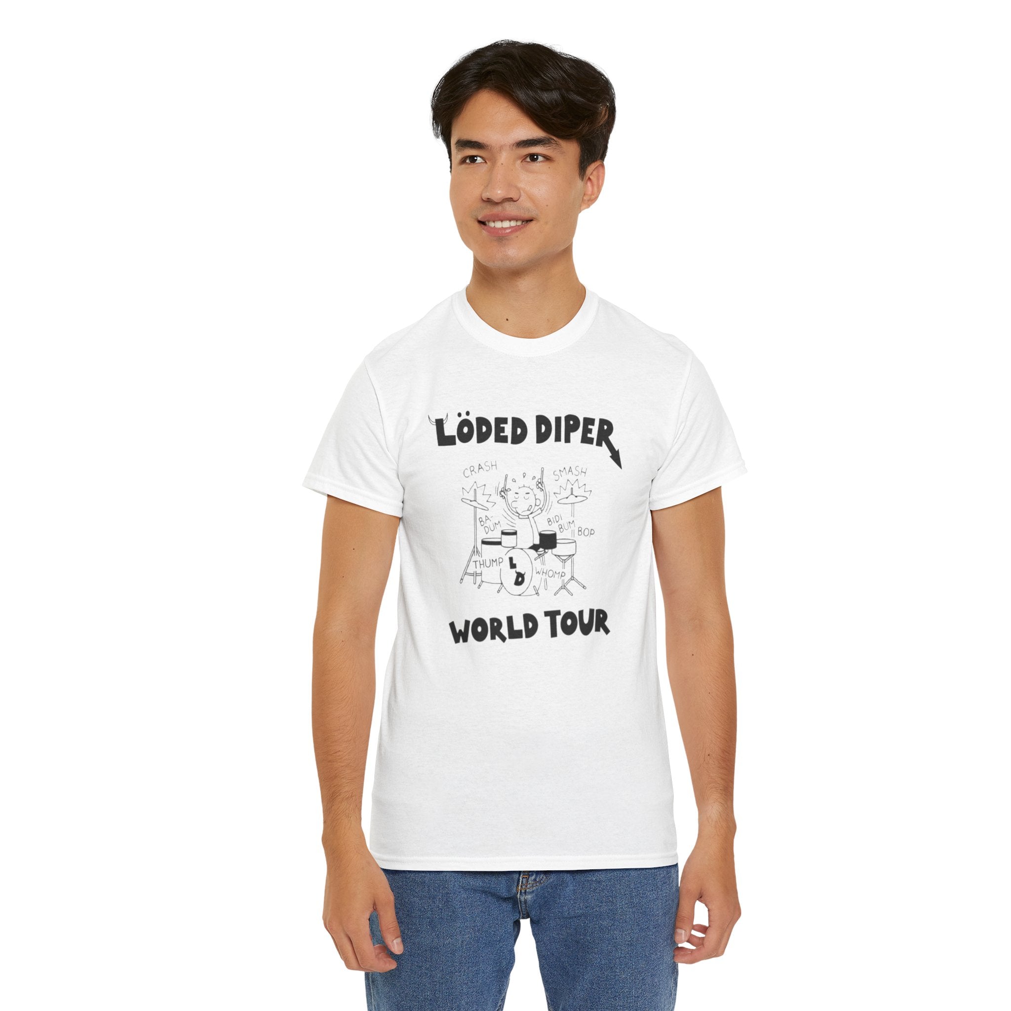 Loded Diper World Tour Shirt (Diary of a Wimpy Kid Rodrick Rules) - Unisex Heavy Cotton Tee