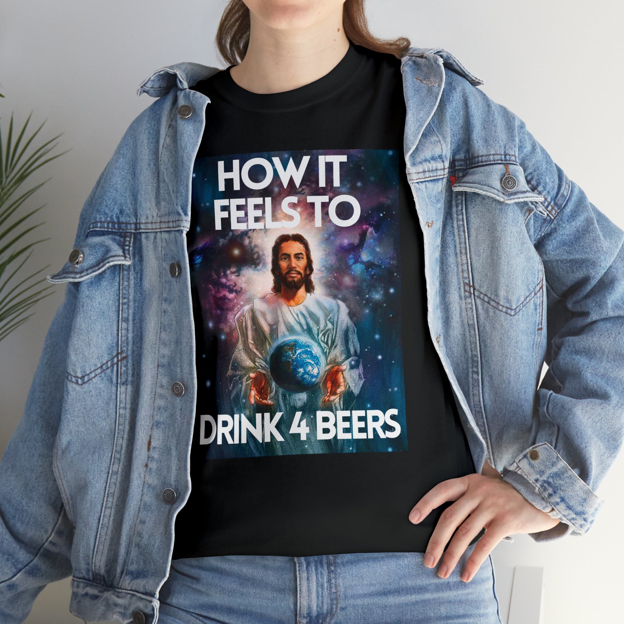 How it feels to drink 4 beers - Unisex Heavy Cotton Tee