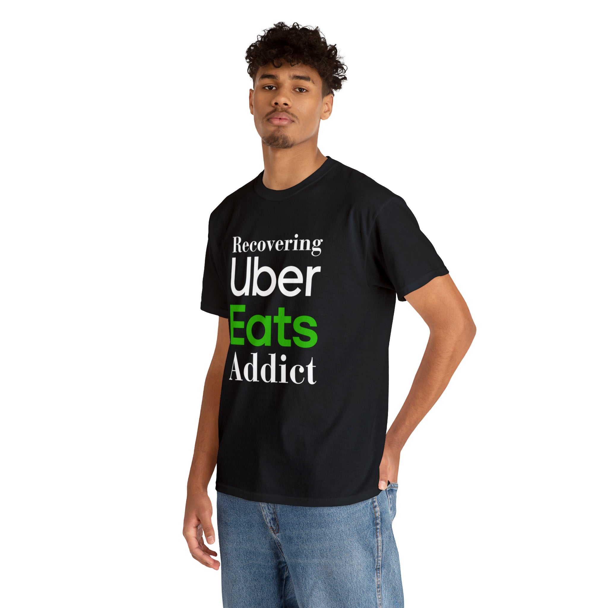 Recovering Uber Eats Addict - Unisex Heavy Cotton Tee