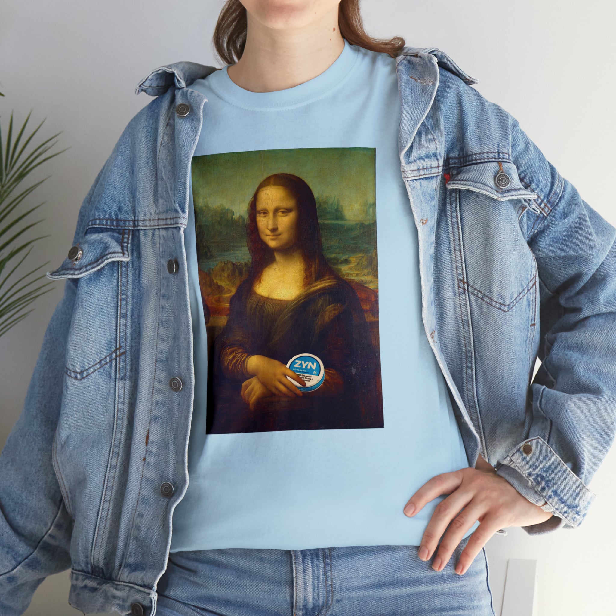 Mona Lisa with Zyns - Unisex Heavy Cotton Tee