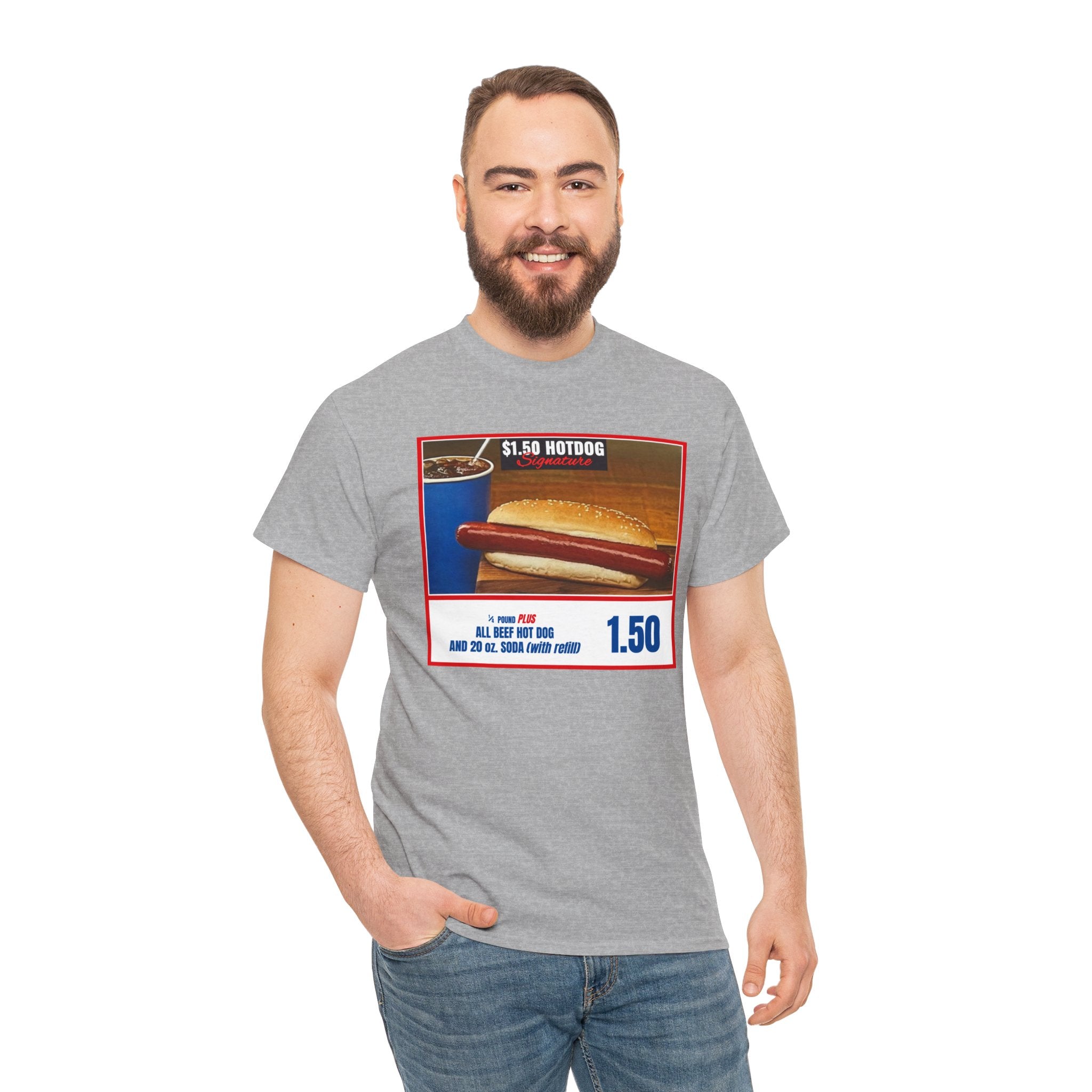 Costco Hotdog (no back quote) - Unisex Heavy Cotton Tee