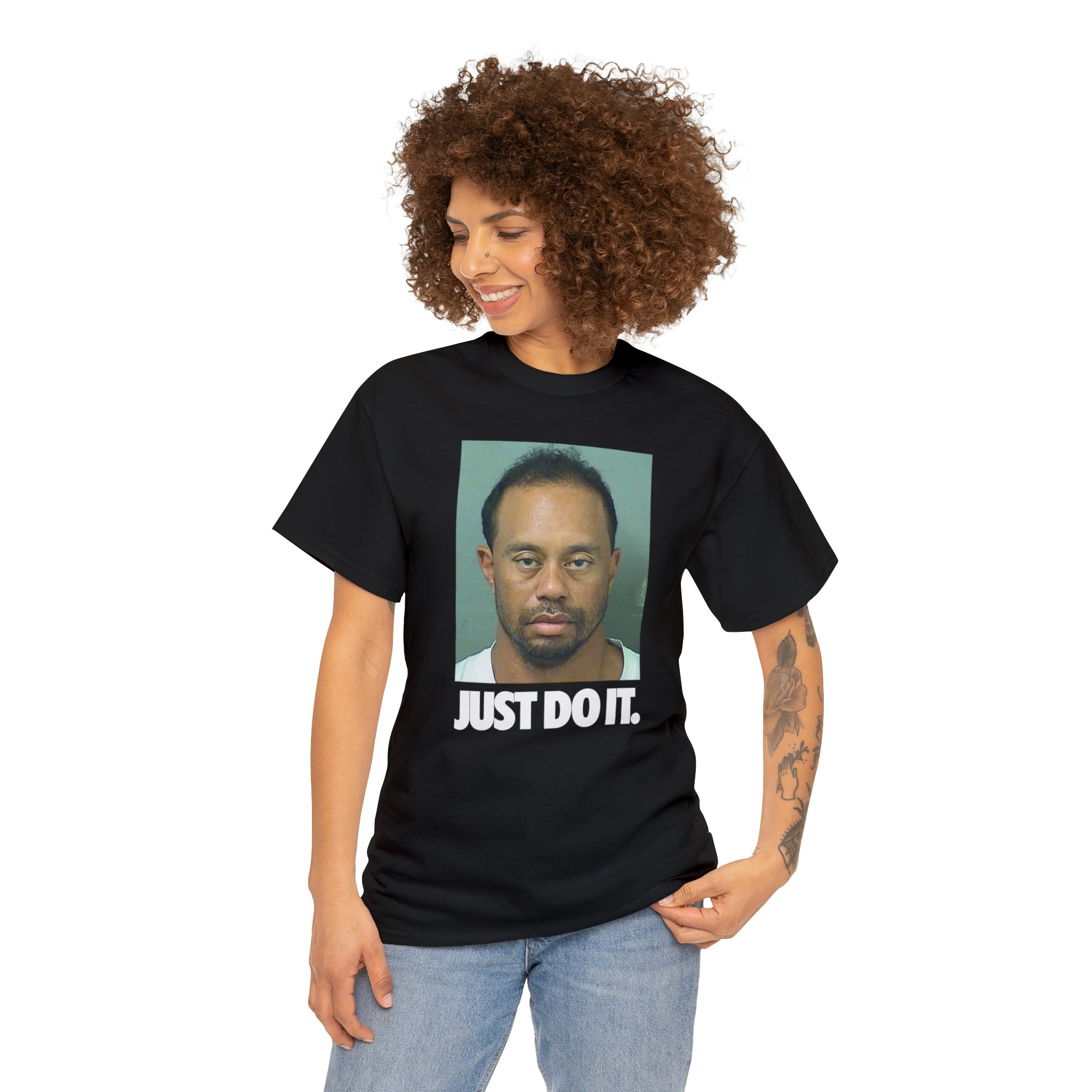 Just Do it Tiger Woods DUI Mugshot - Unisex Heavy Cotton Tee