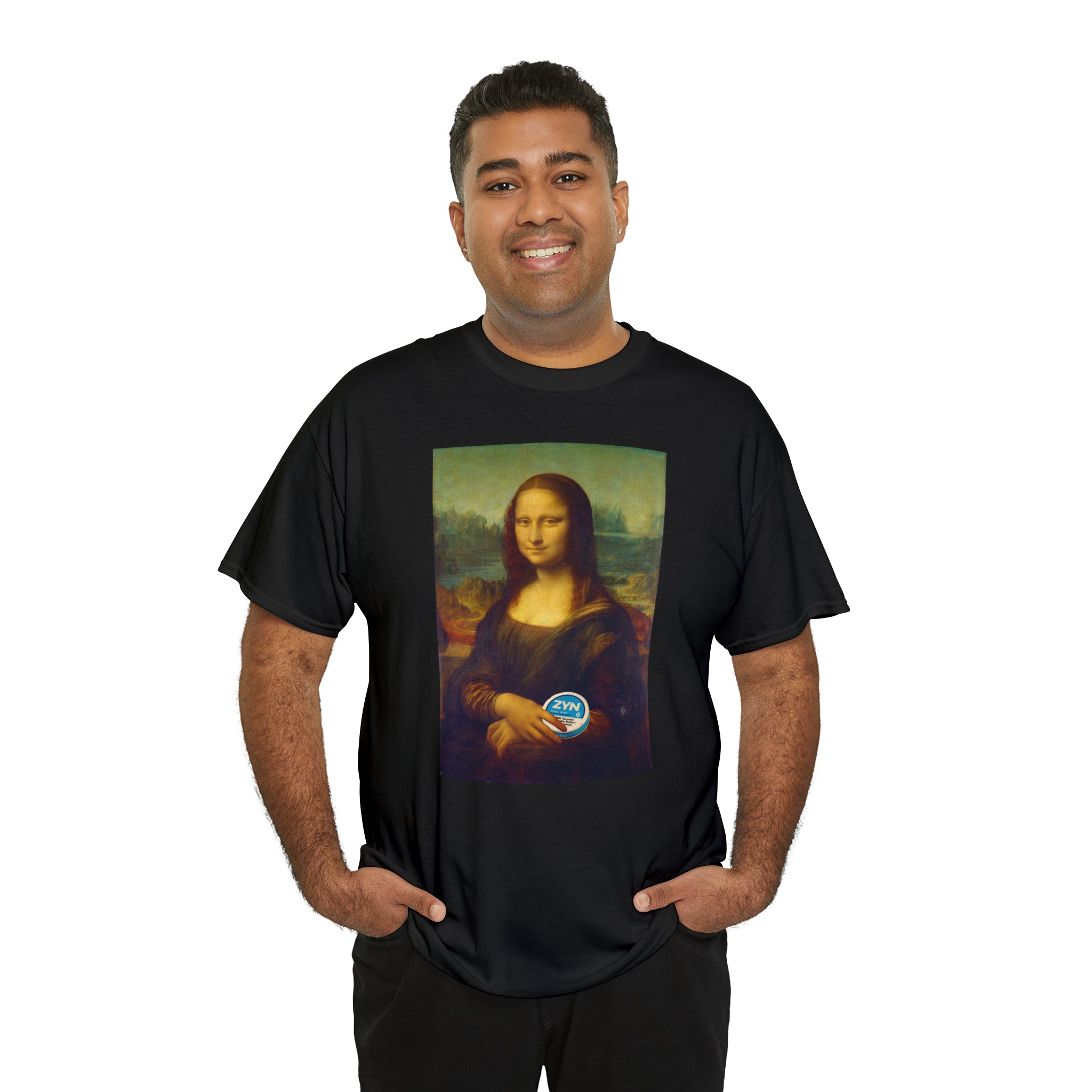 Mona Lisa with Zyns - Unisex Heavy Cotton Tee