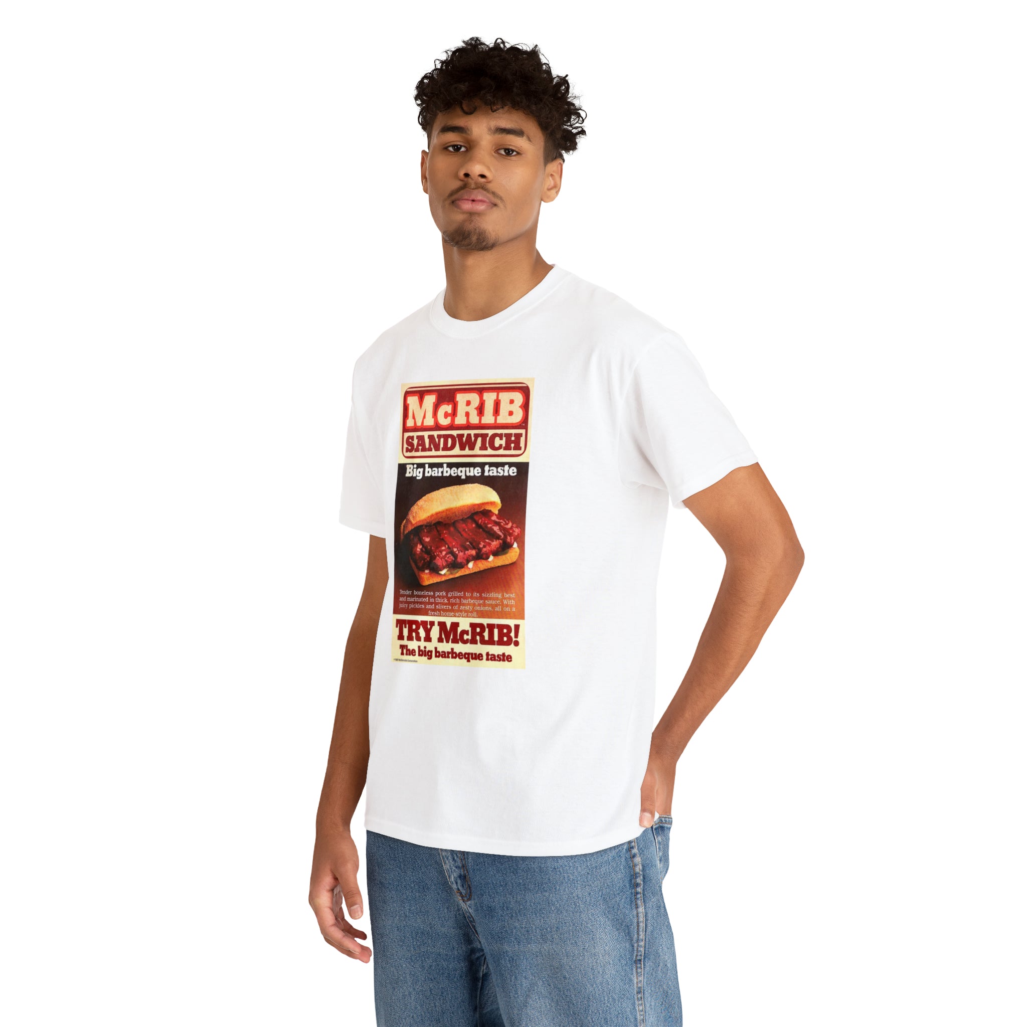 Give me the McRib or give me DEATH - Unisex Heavy Cotton Tee