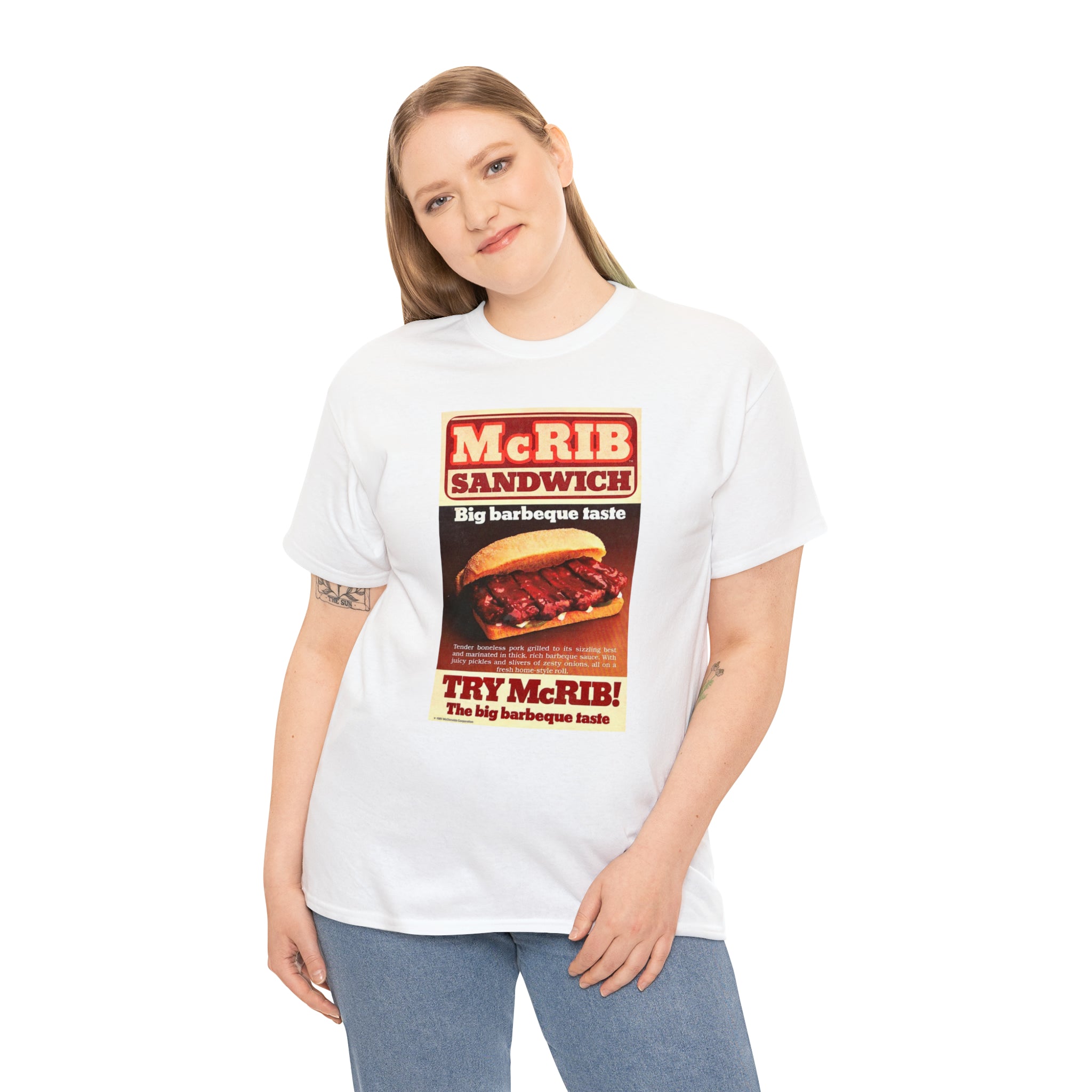 Give me the McRib or give me DEATH - Unisex Heavy Cotton Tee