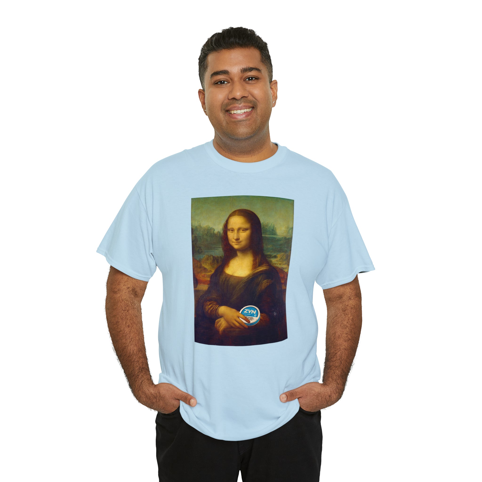 Mona Lisa with Zyns - Unisex Heavy Cotton Tee