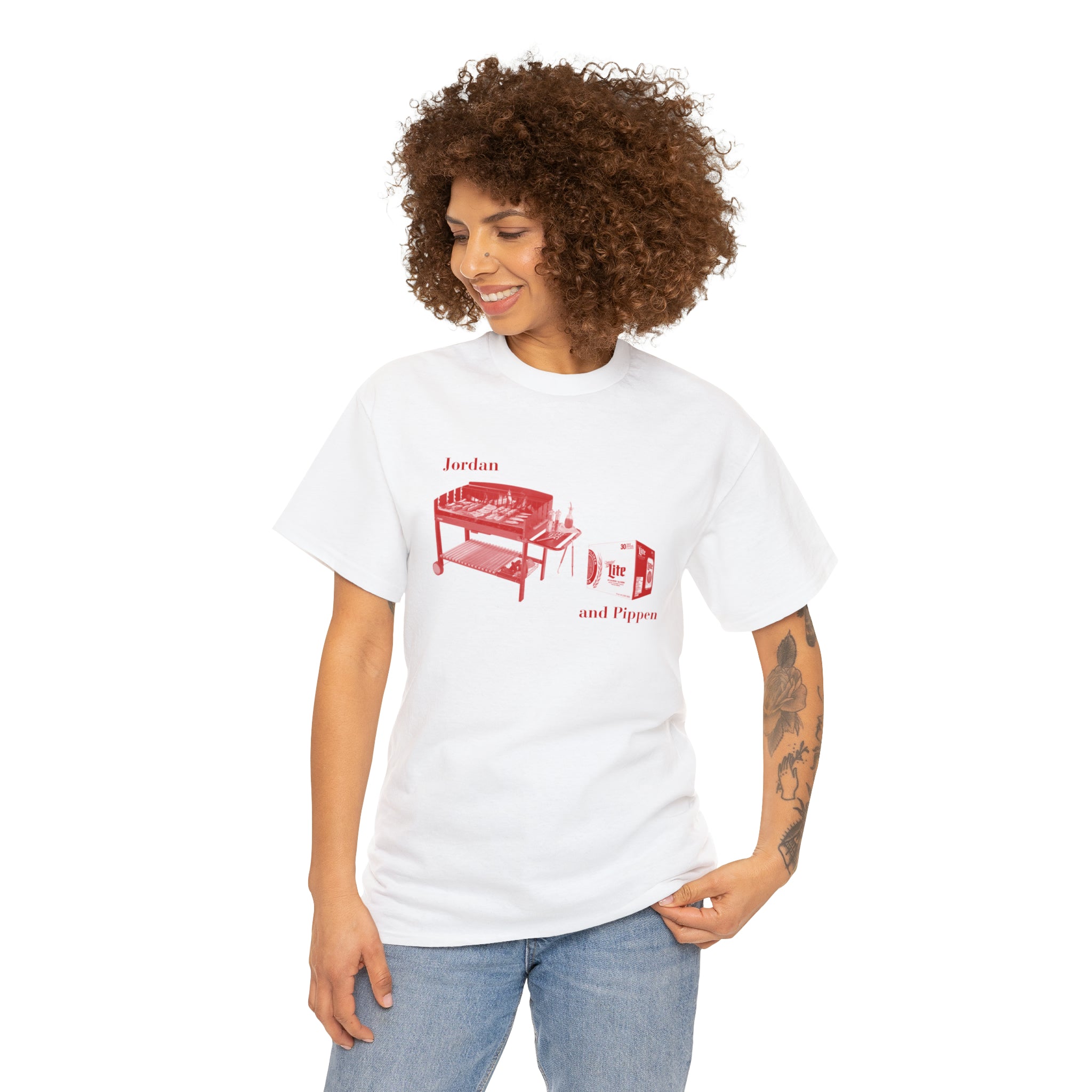 Jordan and Pippen Barbecue and 30 rack - Unisex Heavy Cotton Tee