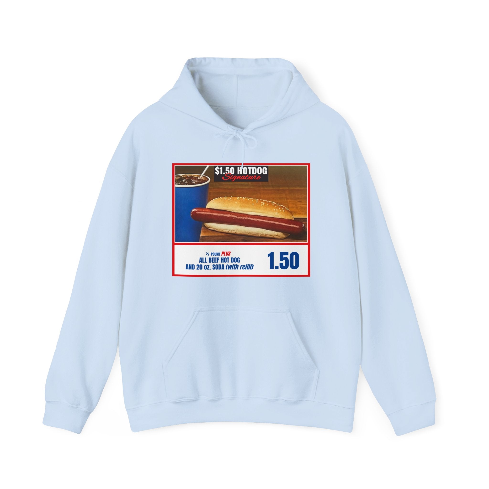 Costco $1.50 Hotdog (with back quote) - Unisex Heavy Blend™ Hooded Sweatshirt