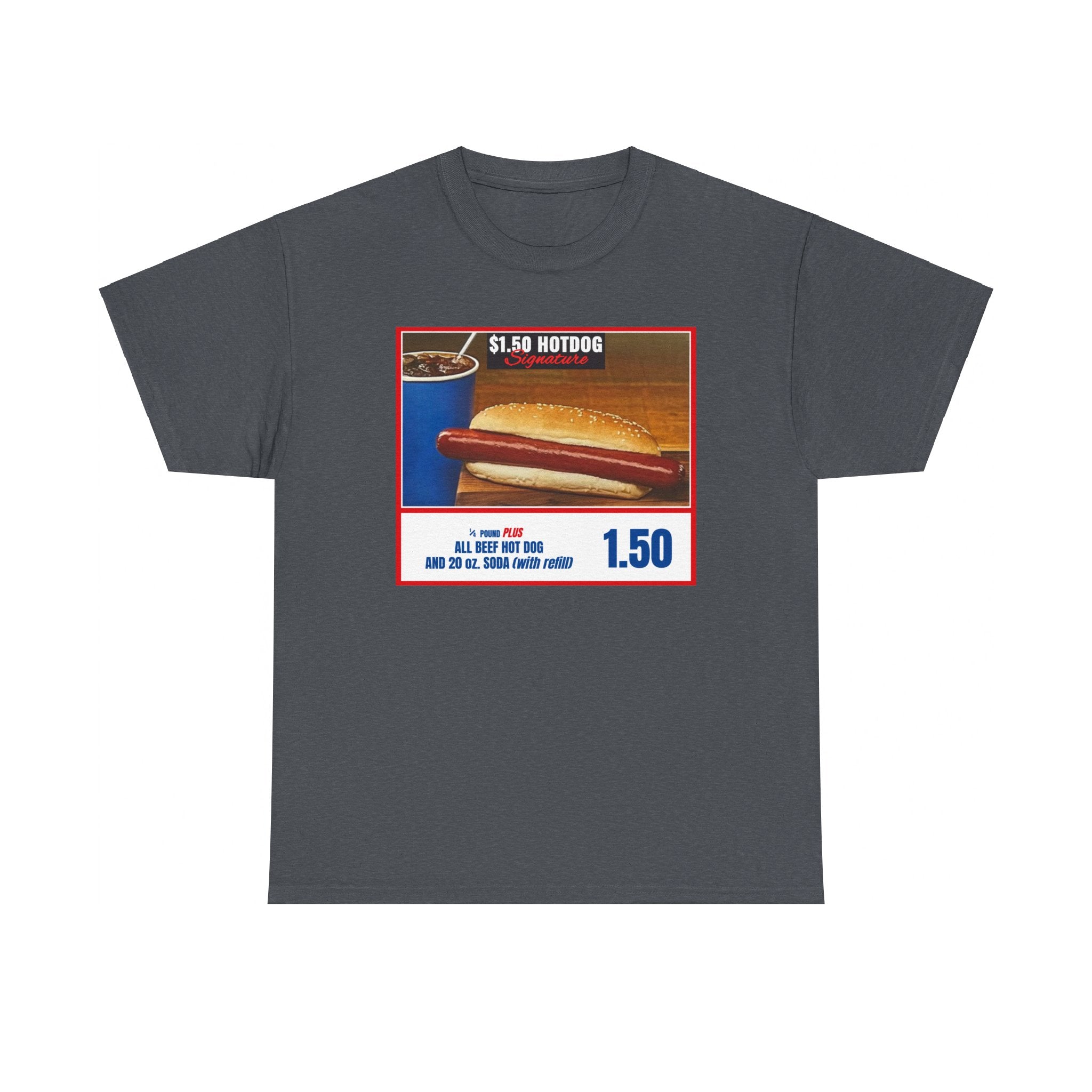 Costco Hotdog (no back quote) - Unisex Heavy Cotton Tee