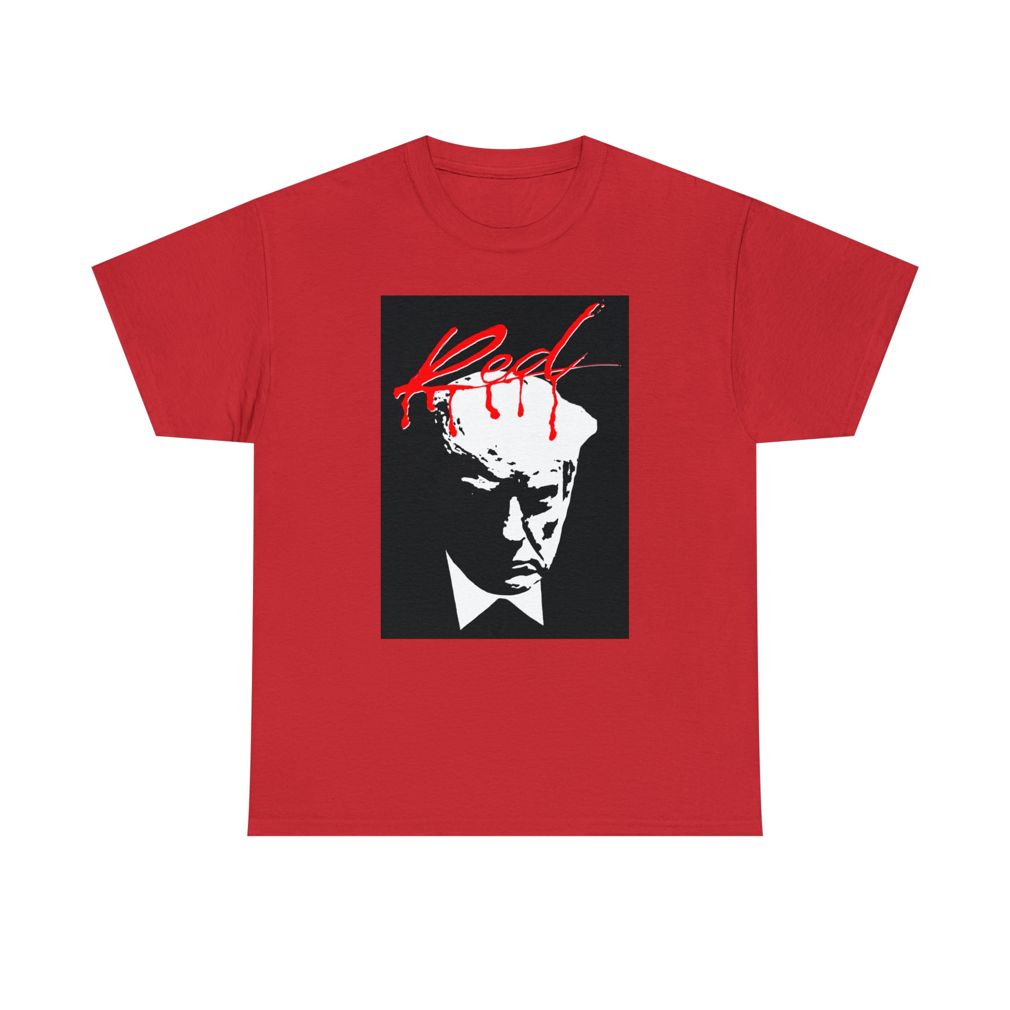 Trump Mugshot Whole Lotta Red Album Cover- Unisex Heavy Cotton Tee