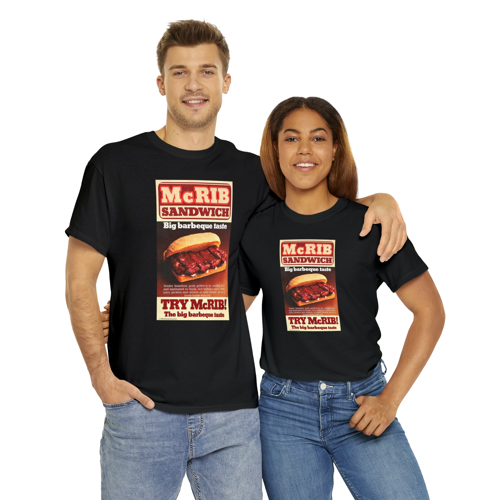 Give me the McRib or give me DEATH - Unisex Heavy Cotton Tee