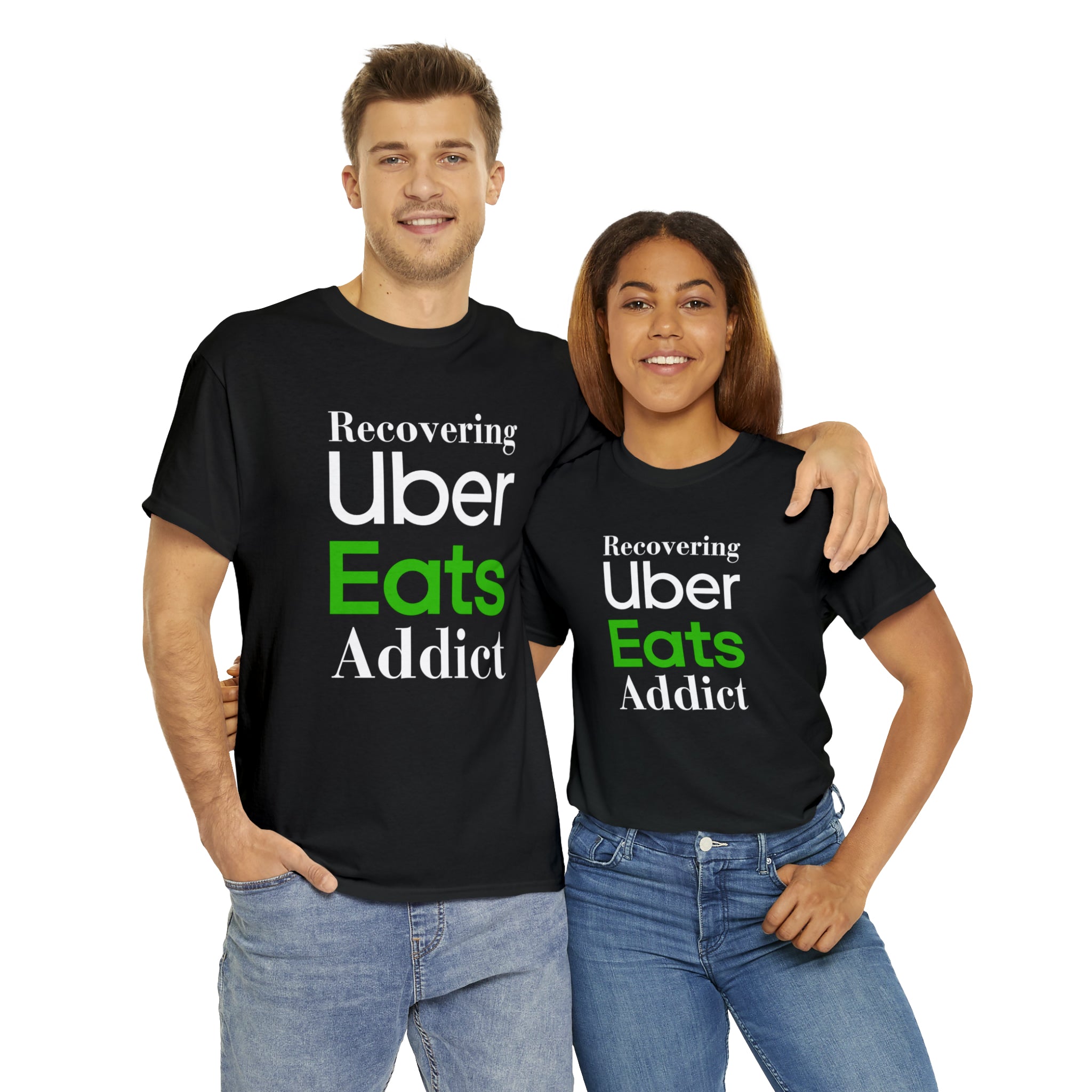 Recovering Uber Eats Addict - Unisex Heavy Cotton Tee